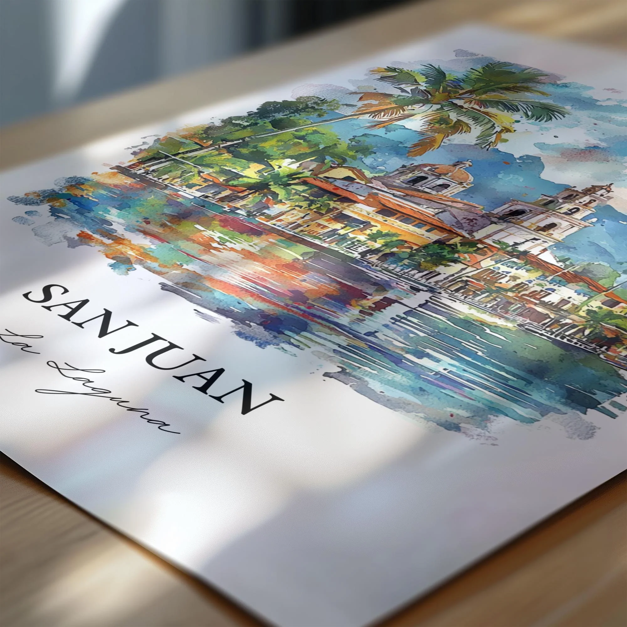 San Juan La Laguna, Guatemala – Watercolor Art Print - Image 2