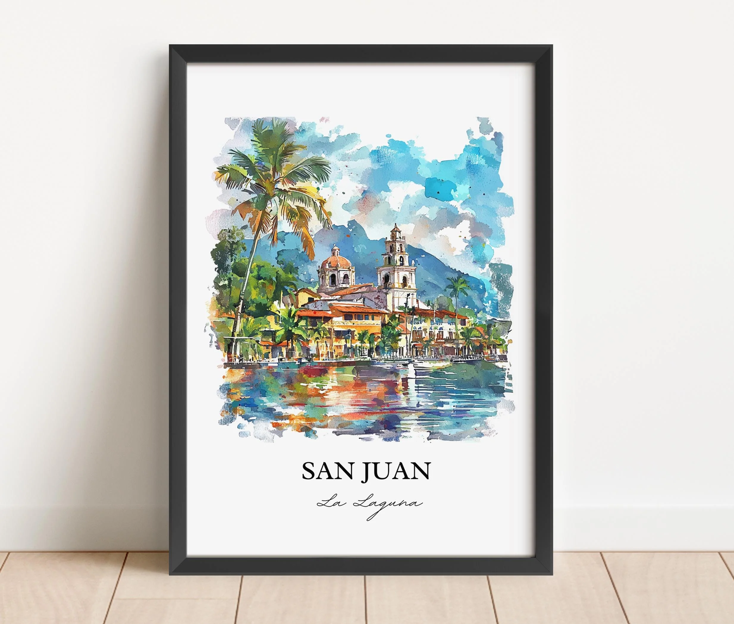 San Juan La Laguna, Guatemala – Watercolor Art Print - Image 6