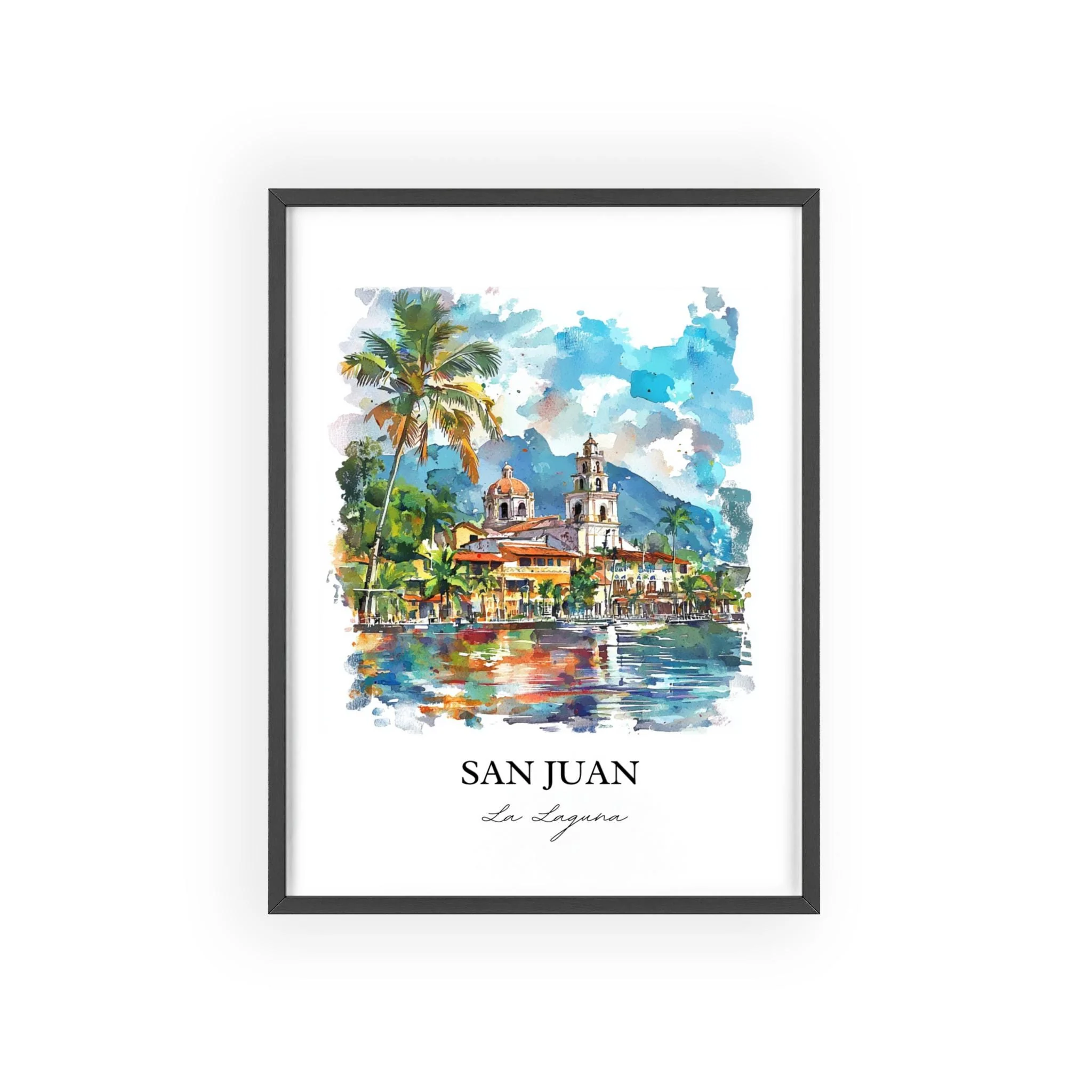 San Juan La Laguna, Guatemala – Watercolor Art Print - Image 7