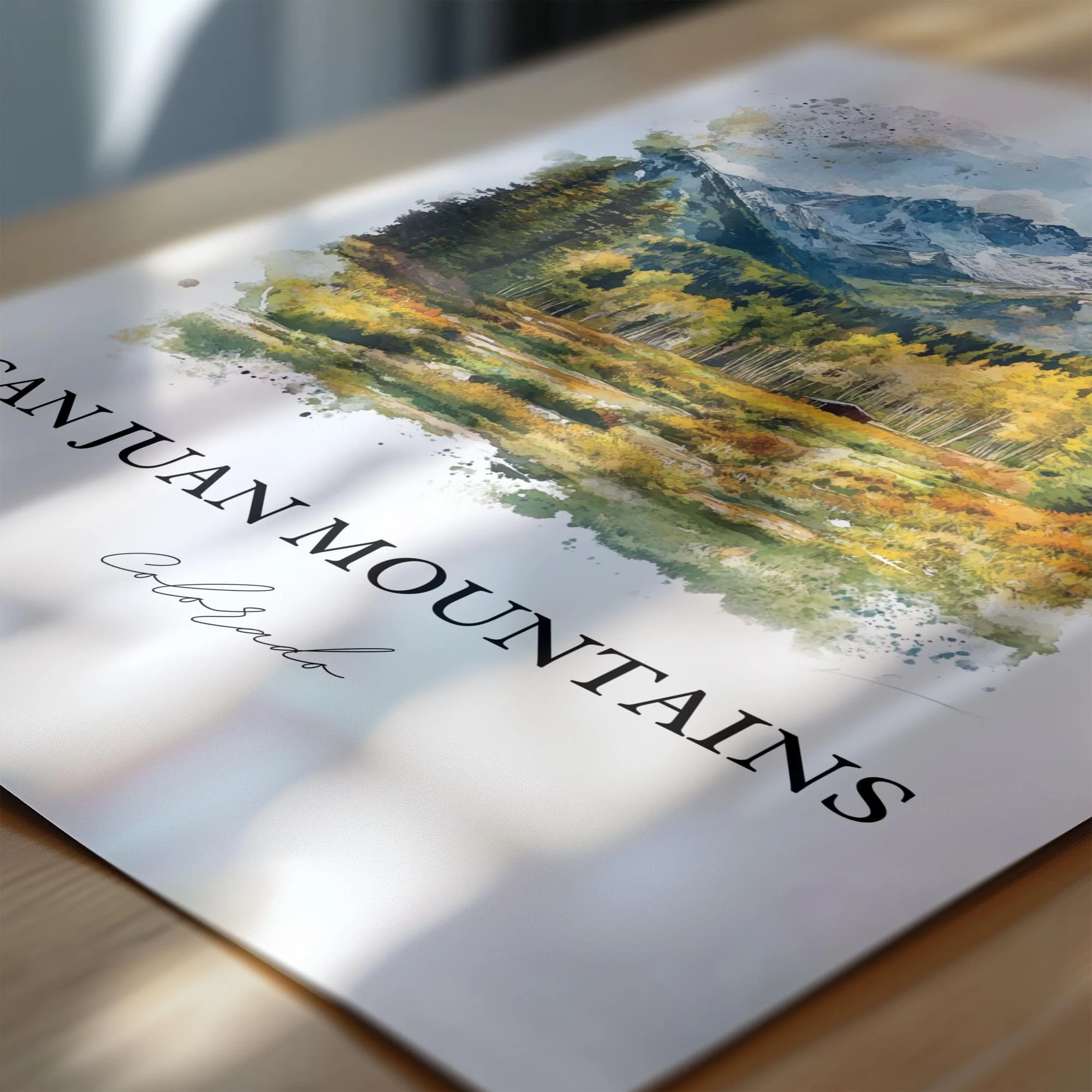 San Juan Mountains, Colorado, USA – Watercolor Art Print - Image 2