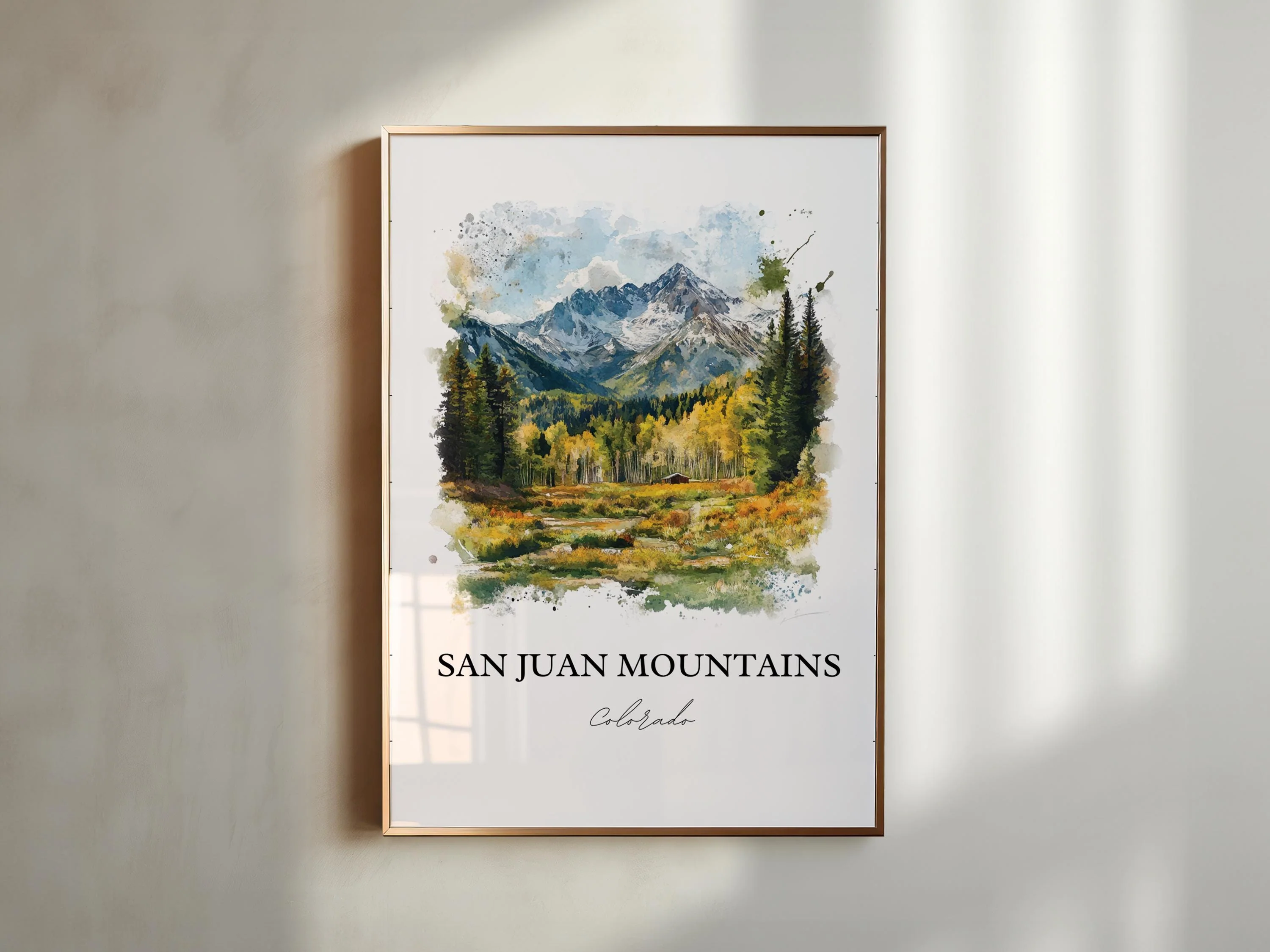San Juan Mountains, Colorado, USA – Watercolor Art Print - Image 3