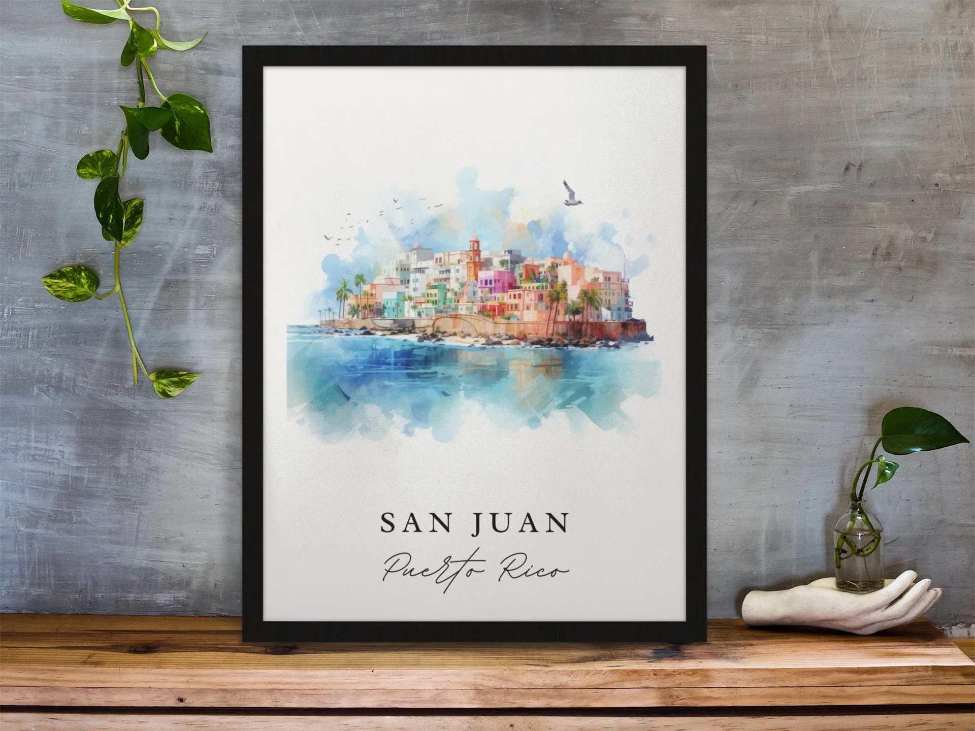 San Juan, Puerto Rico – Watercolor Art Print - Image 5