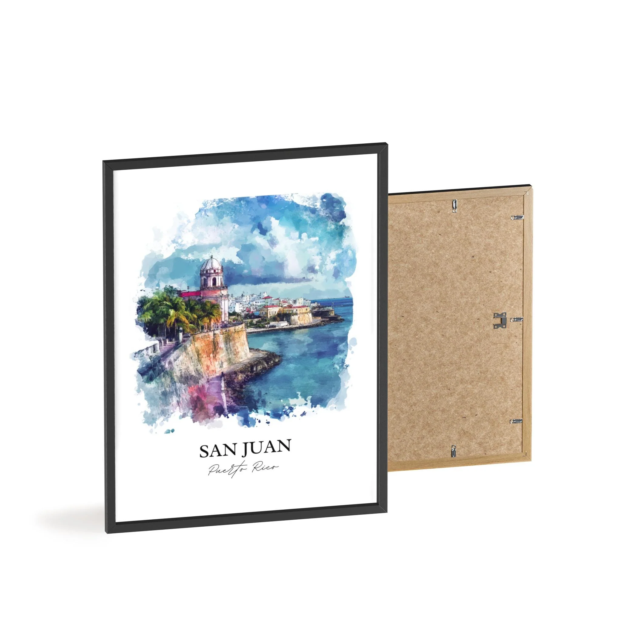 San Juan, Puerto Rico – Watercolor Art Print - Image 8