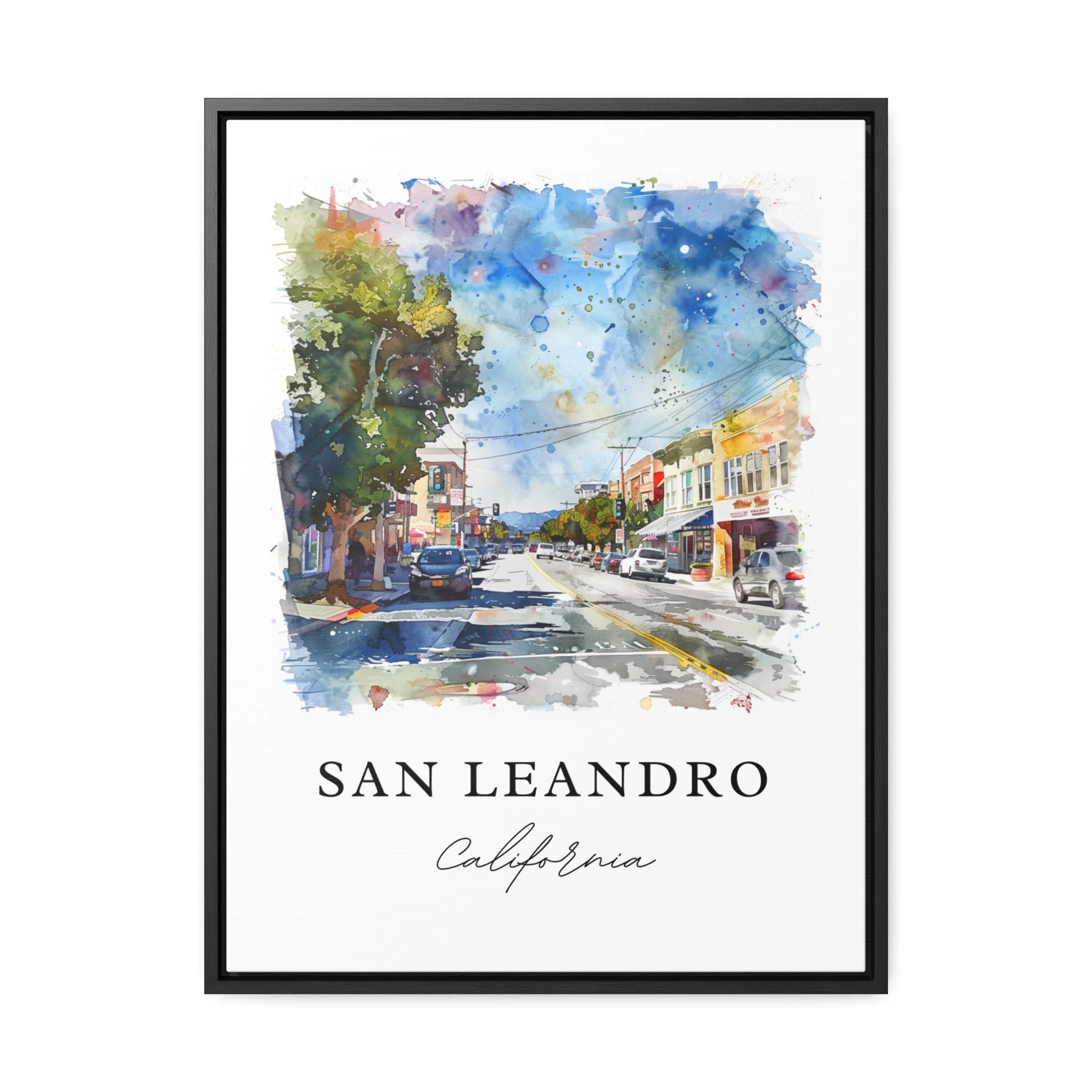 San Leandro, USA – Watercolor Art Print - Image 5