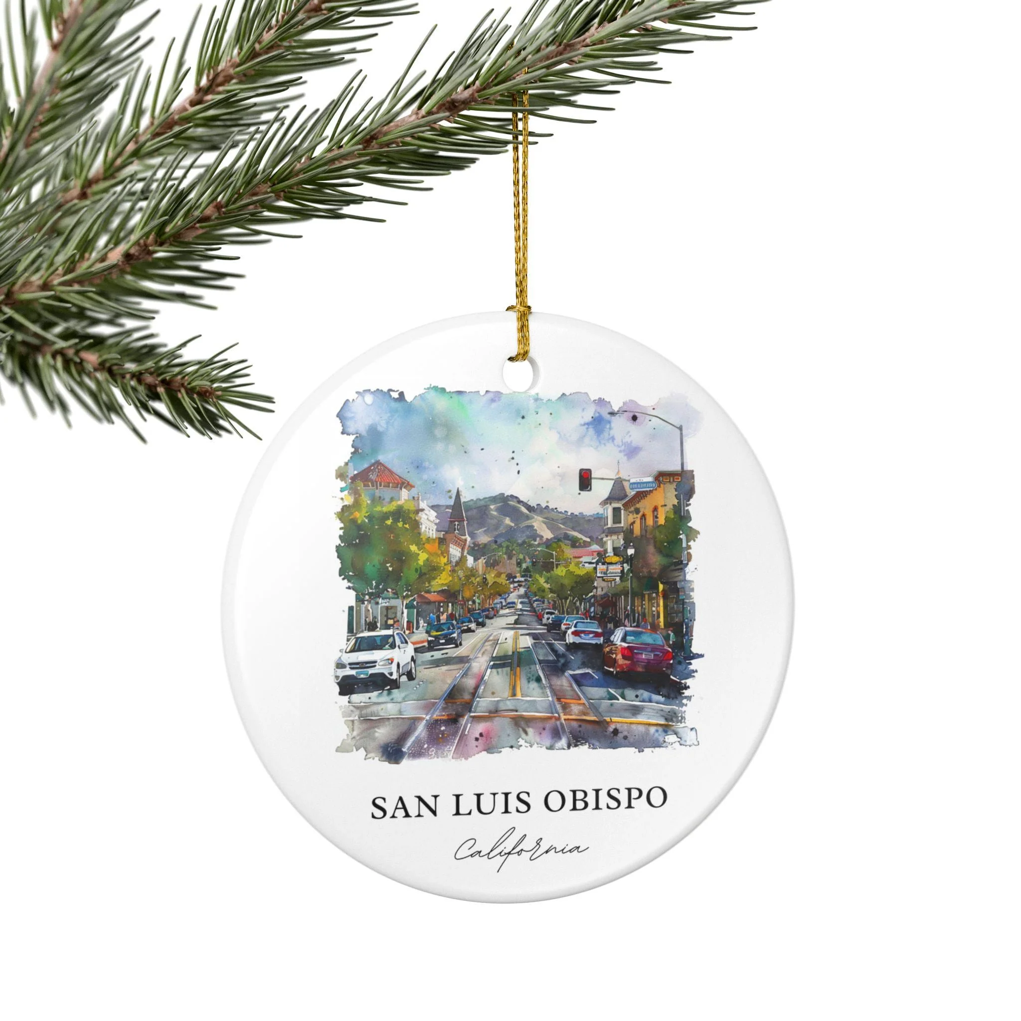 San Luis Obispo Ornament: Unique San Luis Obispo Souvenir, California Xmas Decor, and Authentic San Luis Obispo Gift - Image 5