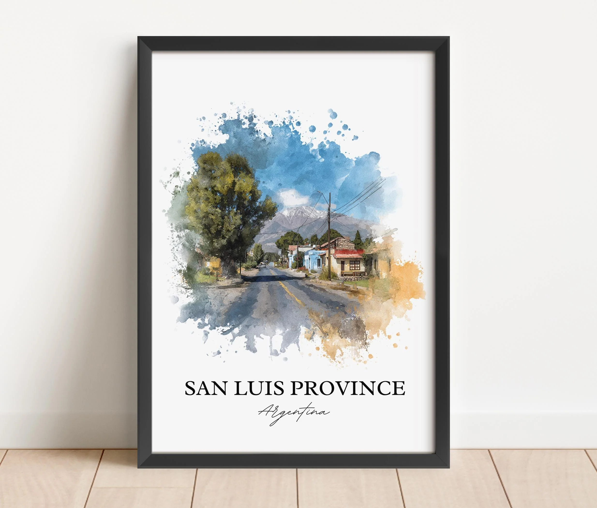 San Luis Province, Argentina – Watercolor Art Print - Image 4