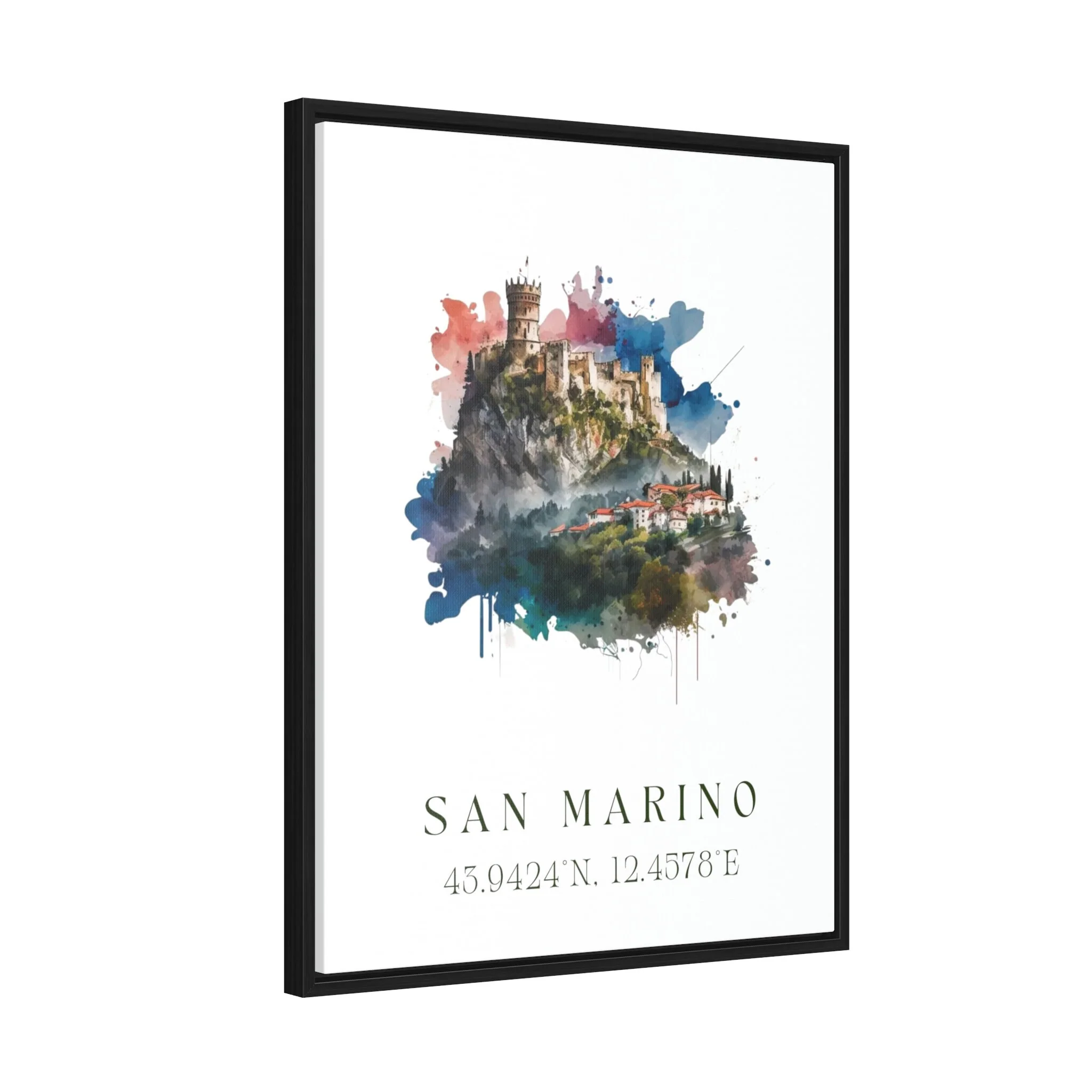 San Marino, Italy – Watercolor Art Print - Image 2