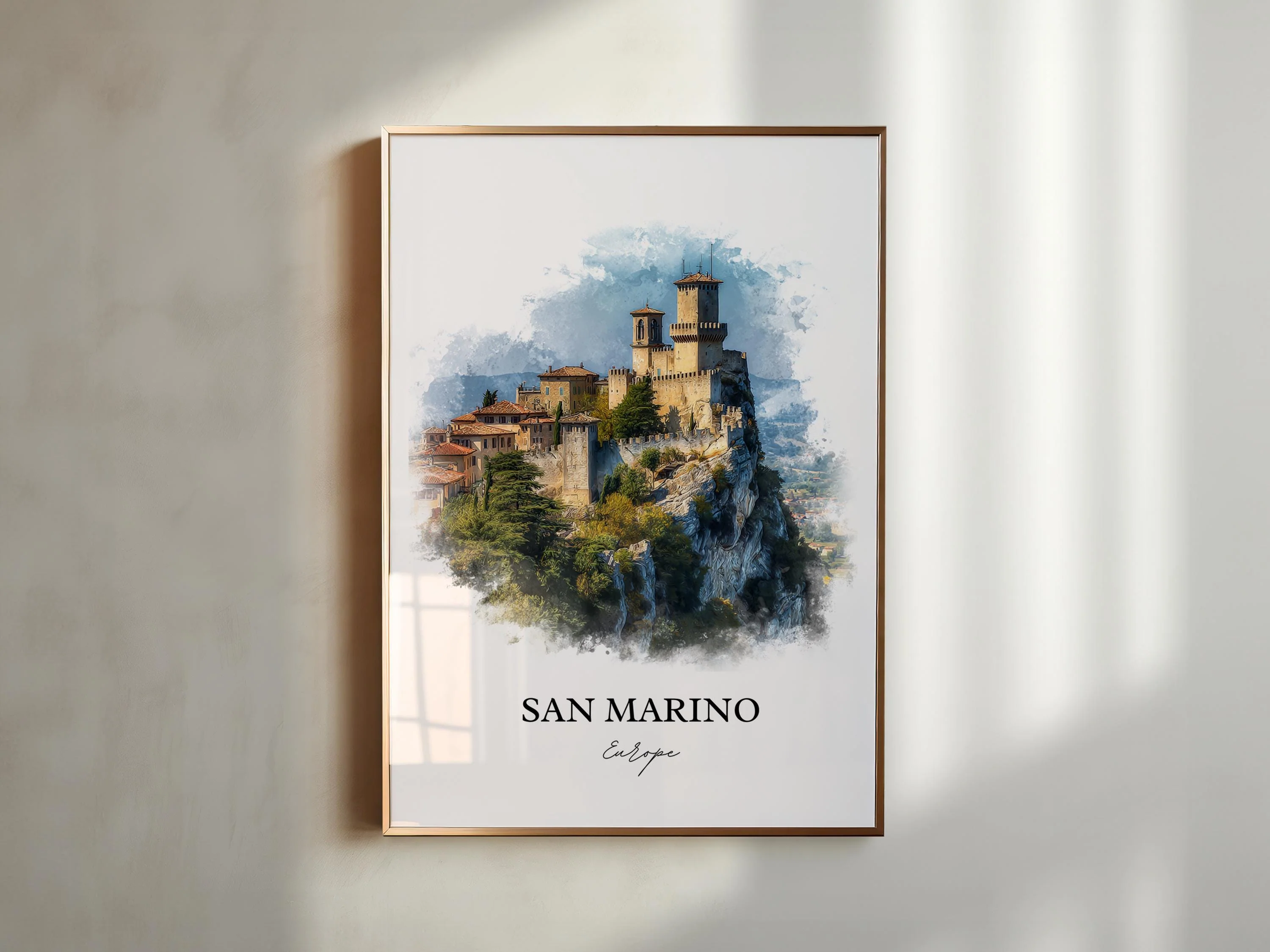 San Marino, San Marino – Watercolor Art Print - Image 5