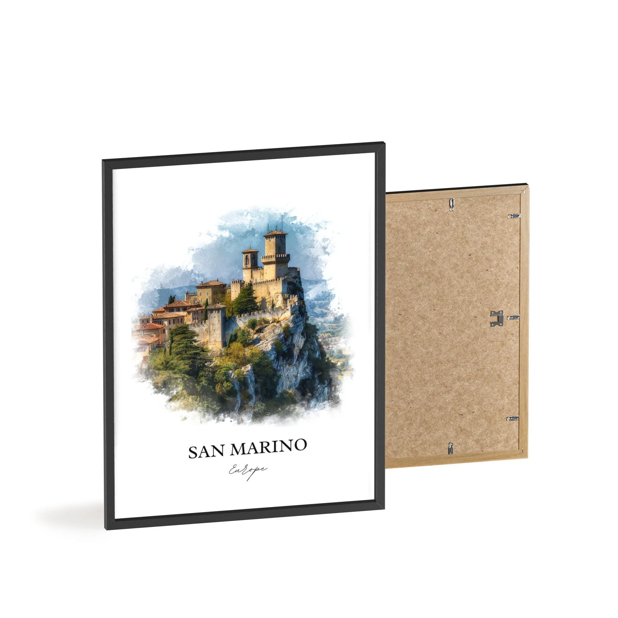 San Marino, San Marino – Watercolor Art Print - Image 8