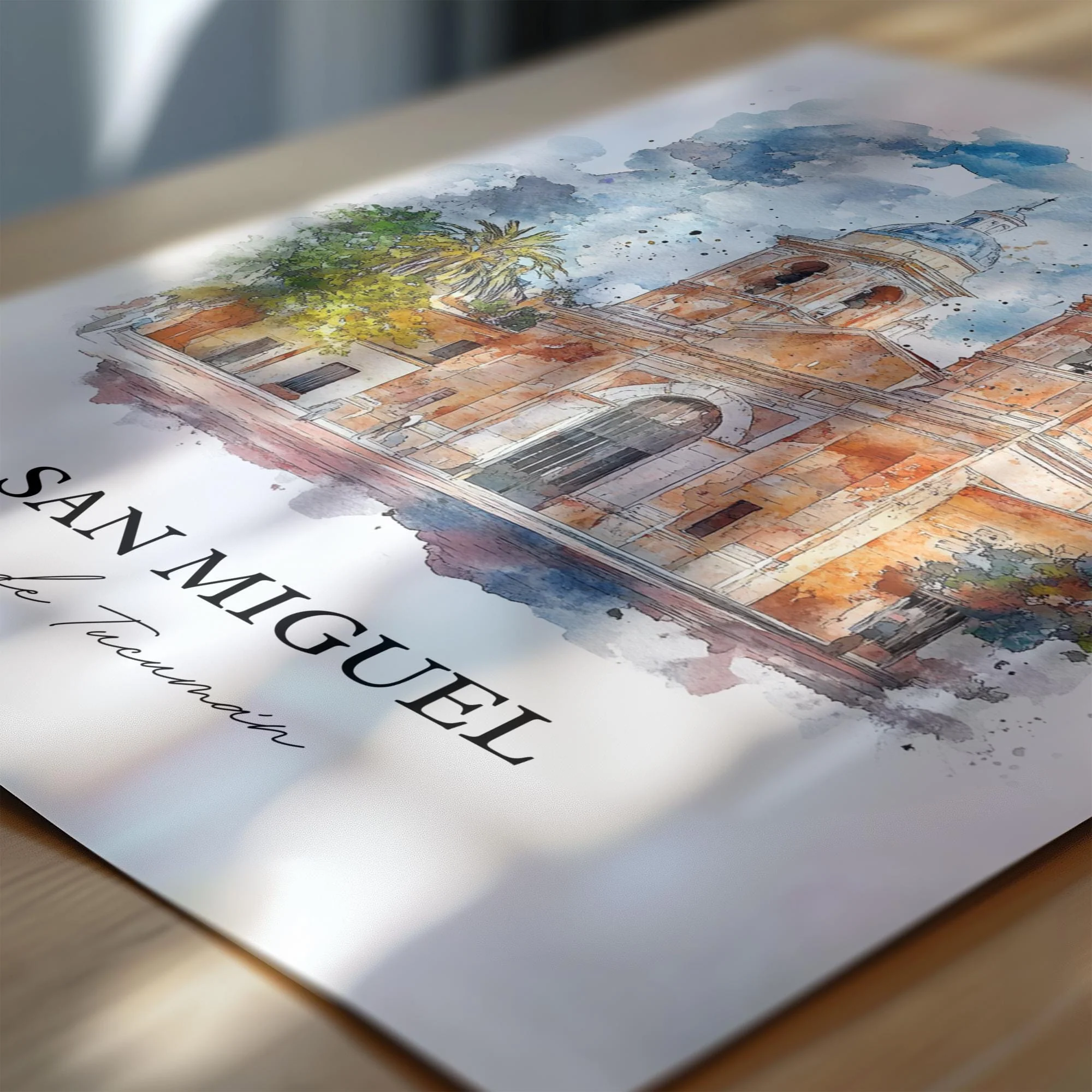 San Miguel de Tucumán, Argentina – Watercolor Art Print - Image 2