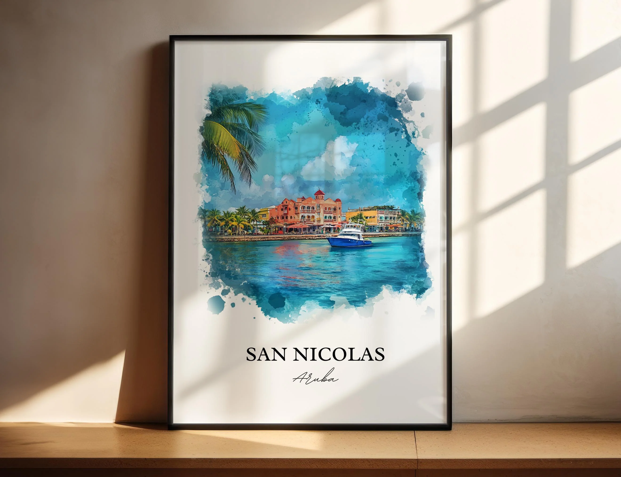San Nicolas, Aruba – Watercolor Art Print