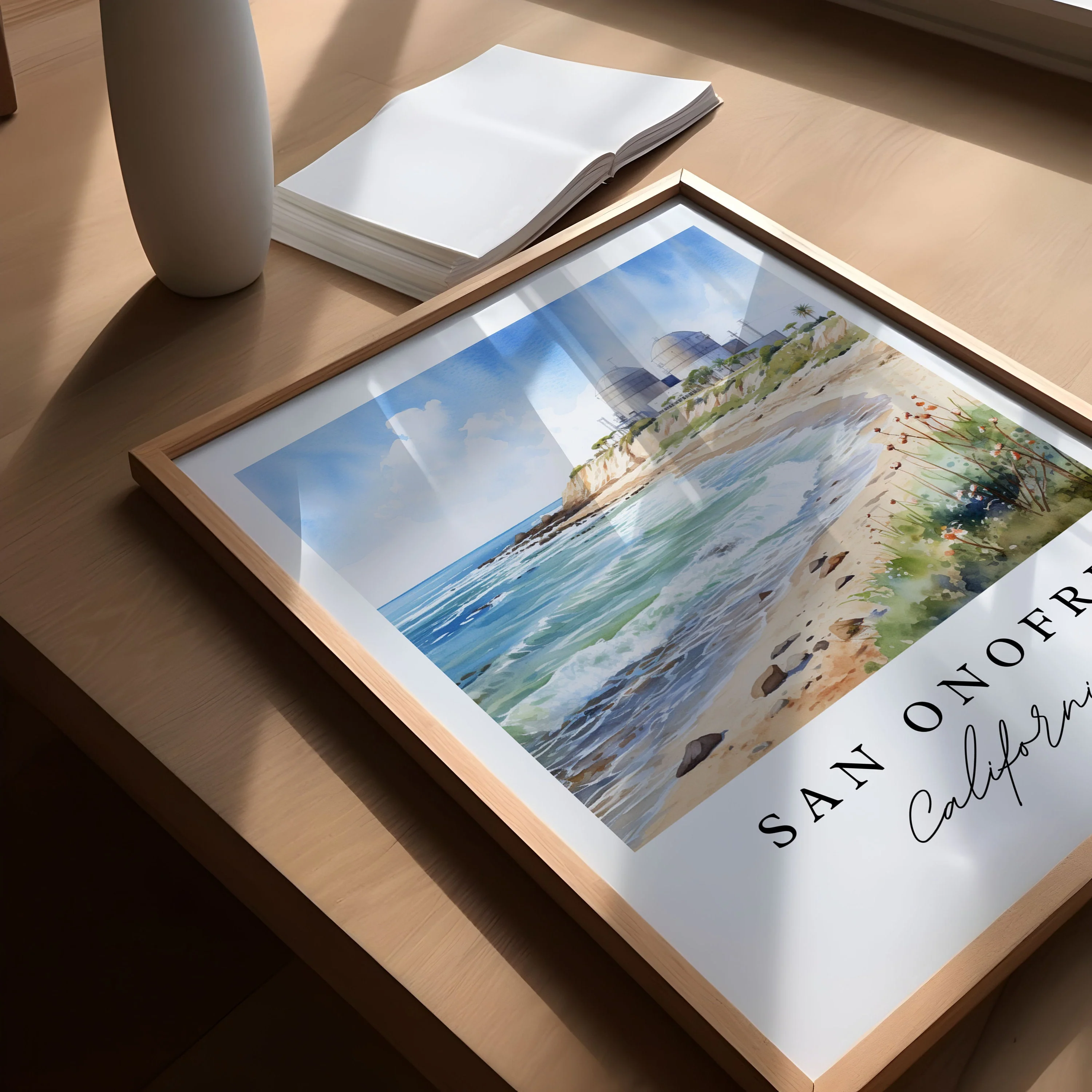 San Onofre, USA – Watercolor Art Print - Image 3