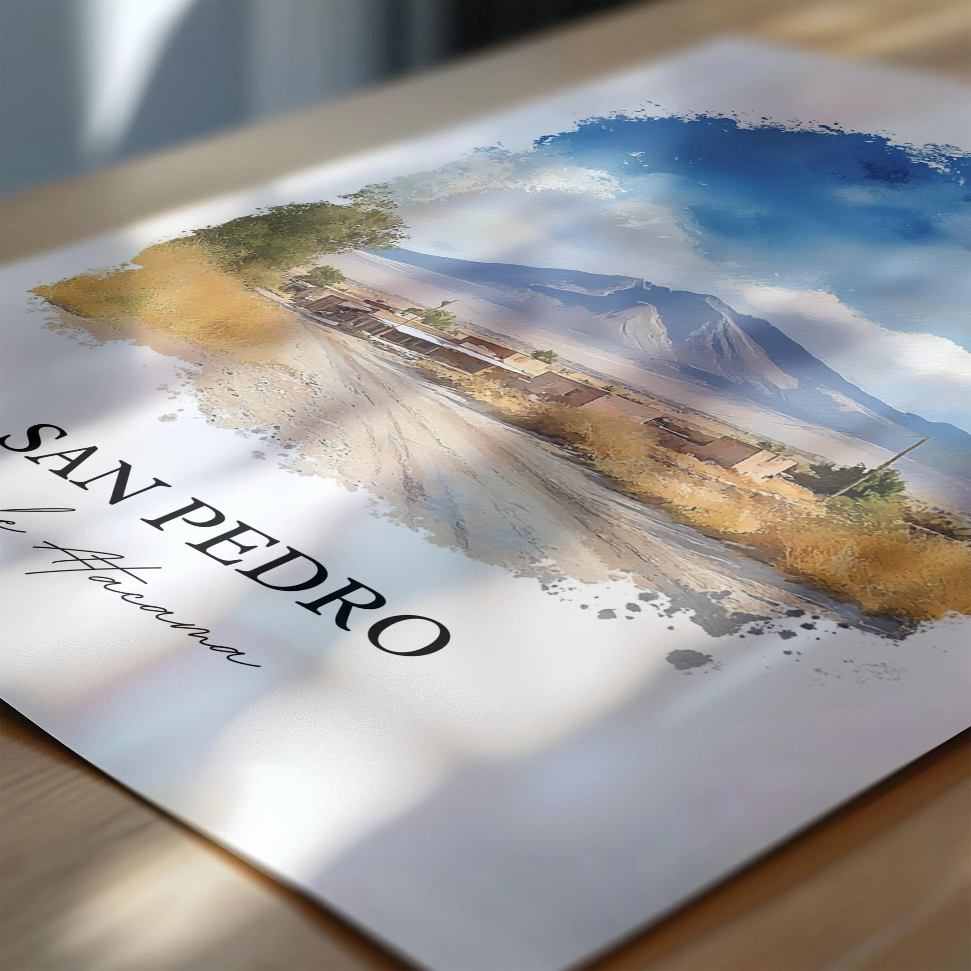 San Pedro de Atacama, Chile – Watercolor Art Print - Image 2