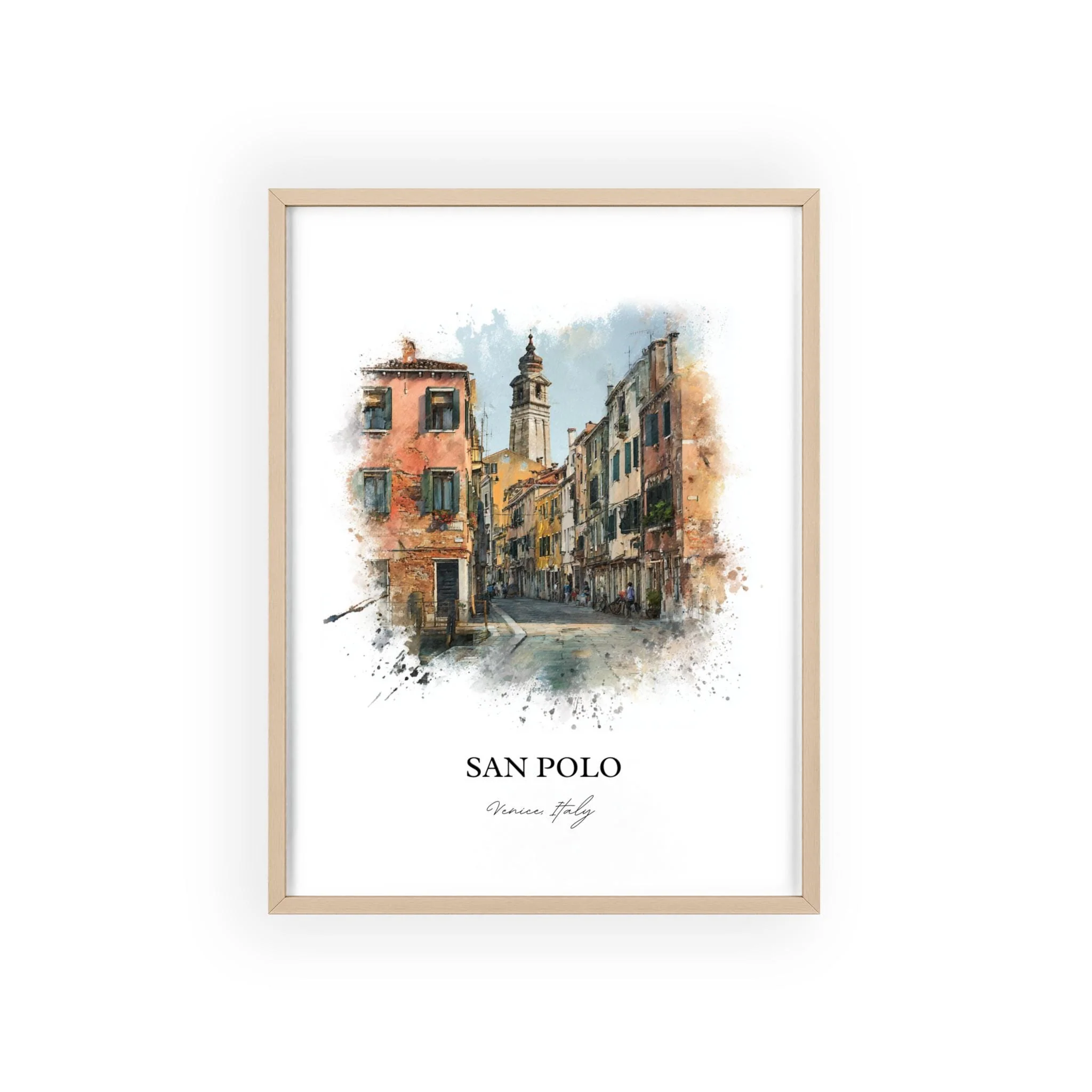 San Polo, Italy – Watercolor Art Print - Image 3