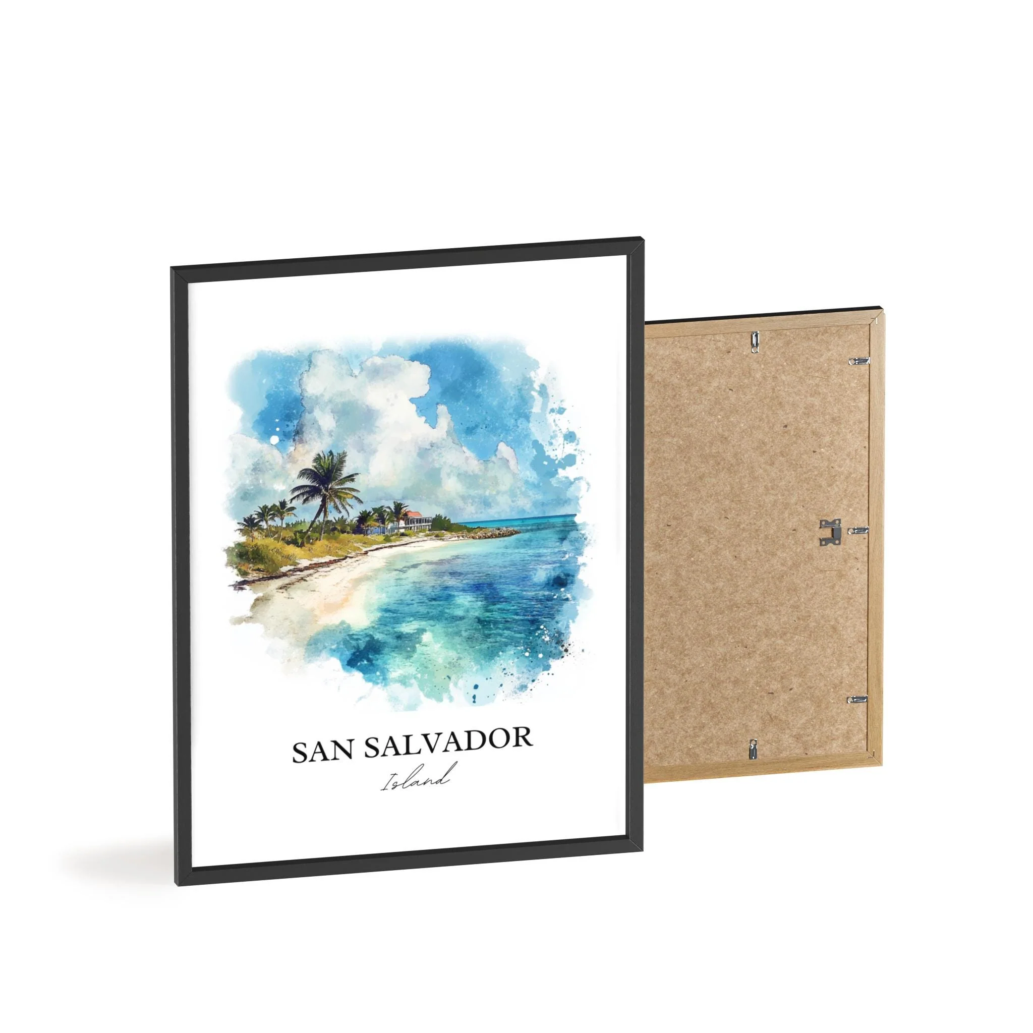 San Salvador Island, Bahamas – Watercolor Art Print - Image 7