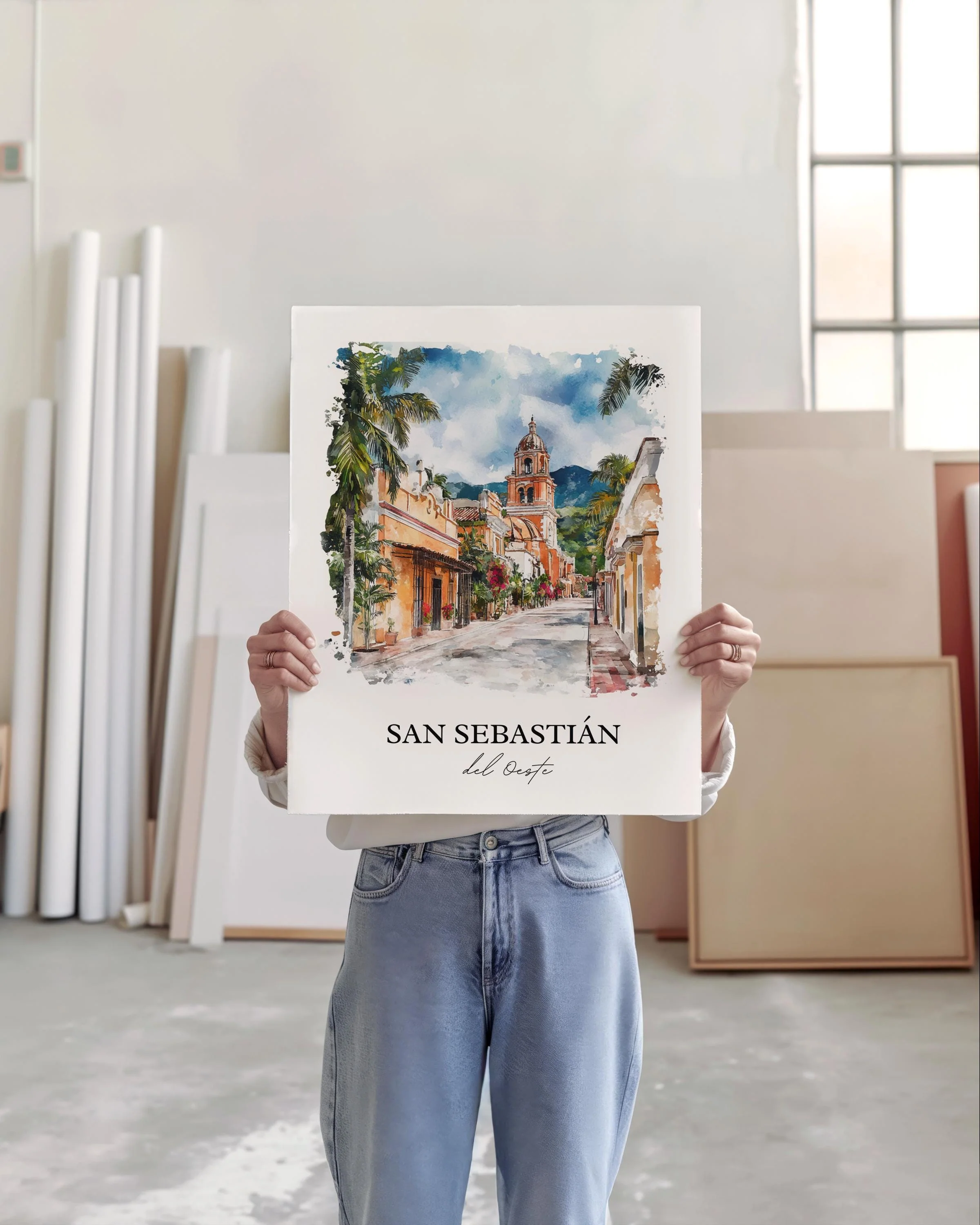 San Sebastián del Oeste, Mexico – Watercolor Art Print - Image 6
