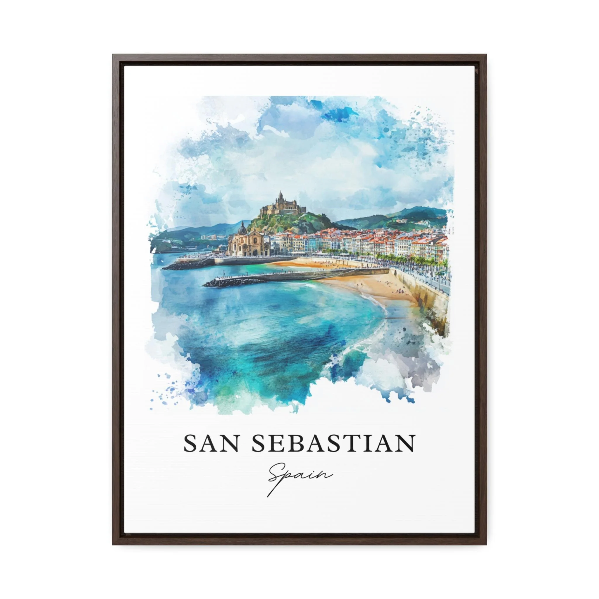 San Sebastián, Spain – Watercolor Art Print - Image 7