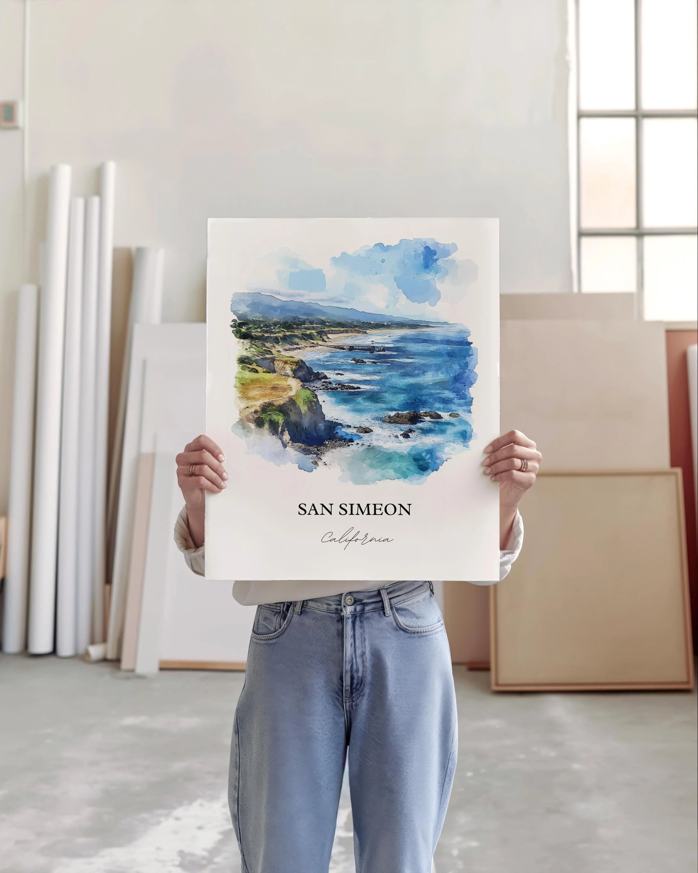 San Simeon, California – Watercolor Art Print - Image 3