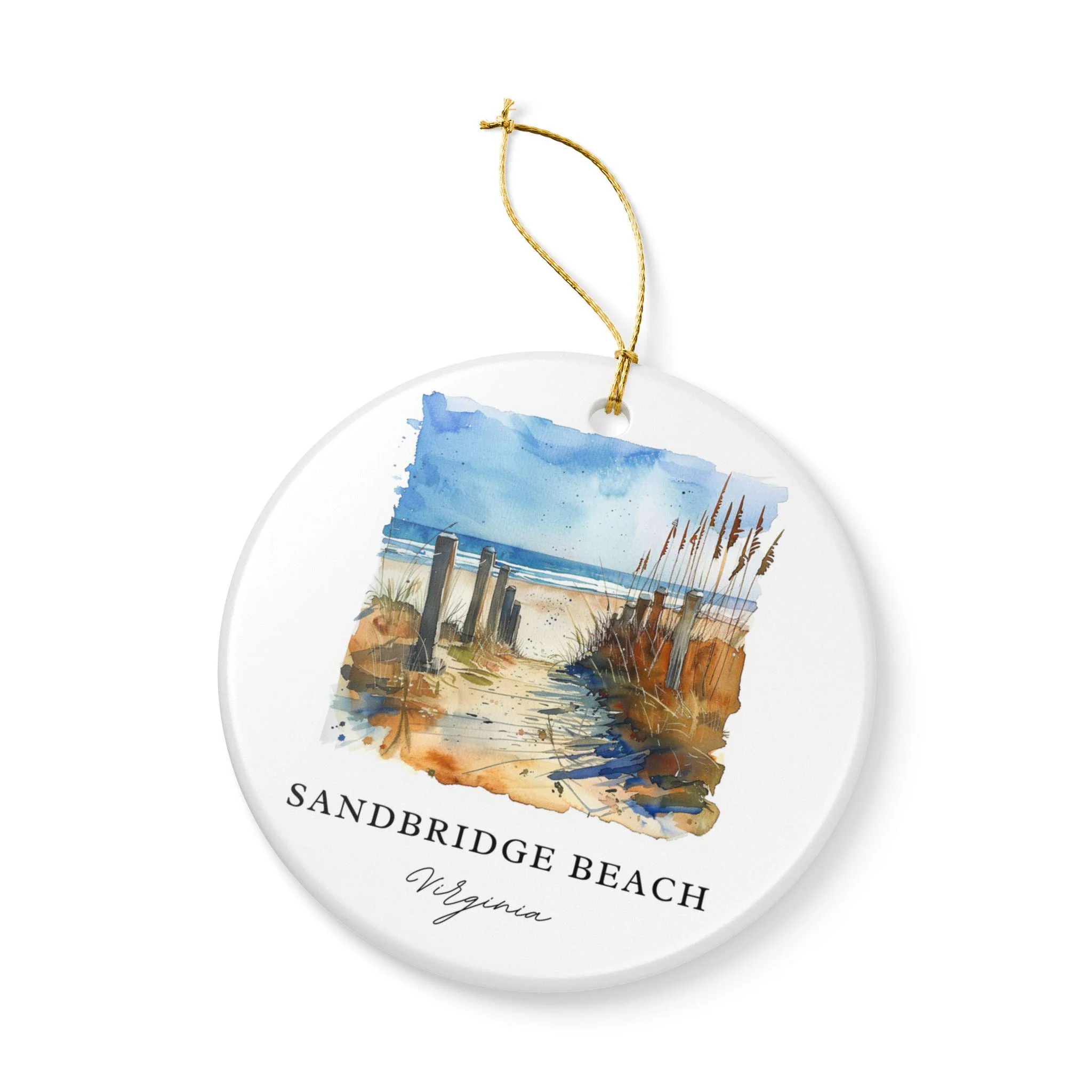 Sandbridge Beach Ornament: Unique Sandbridge Beach Souvenir, Sandbridge Beach Xmas Decor, and Authentic Virginia Gift - Image 3