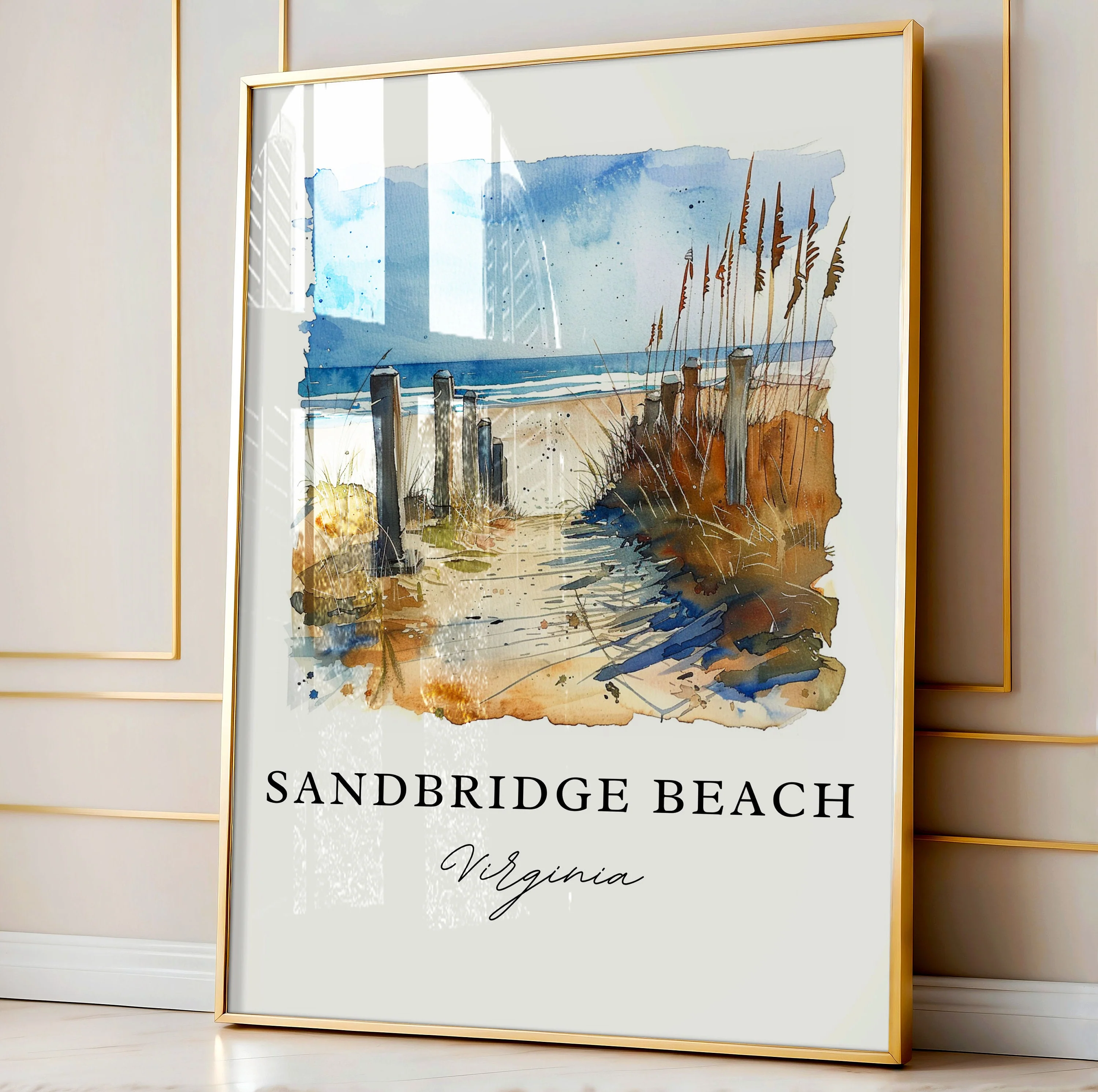 Sandbridge Beach, Virginia – Watercolor Art Print - Image 5
