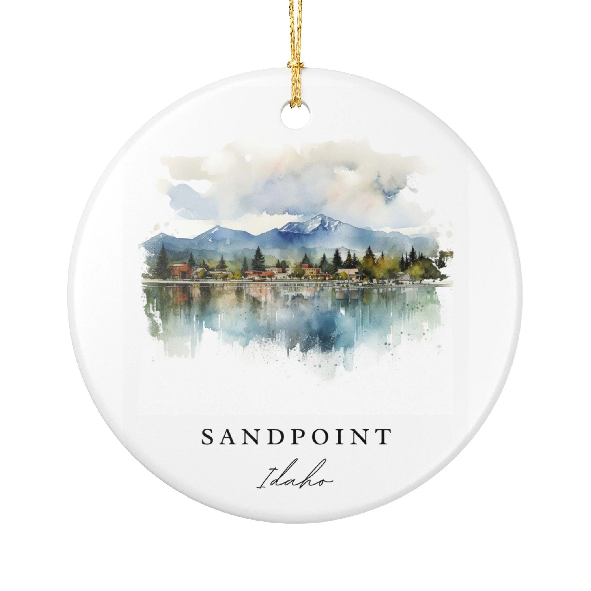 Sandpoint Idaho Ornament: Unique Sandpoint Souvenir, Sandpoint Idaho Xmas Decor, and Authentic Idaho Gift