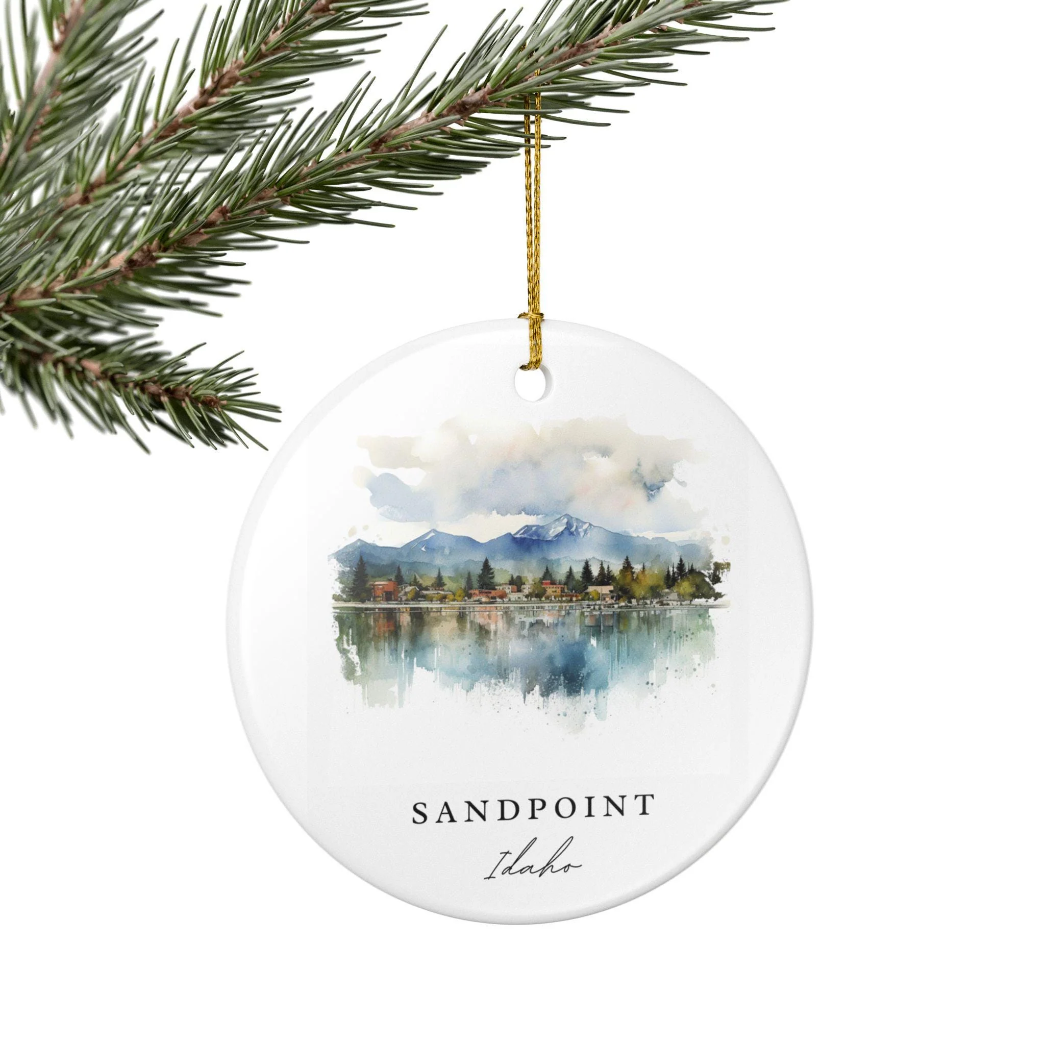 Sandpoint Idaho Ornament: Unique Sandpoint Souvenir, Sandpoint Idaho Xmas Decor, and Authentic Idaho Gift - Image 4