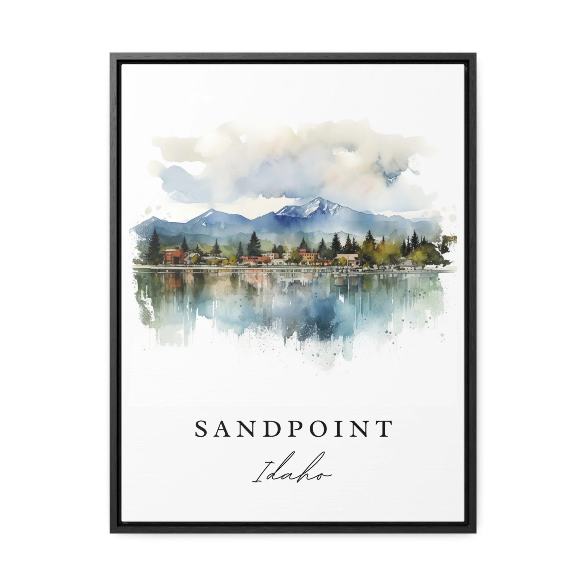 Sandpoint, Idaho, Watercolor Art Print - Image 5