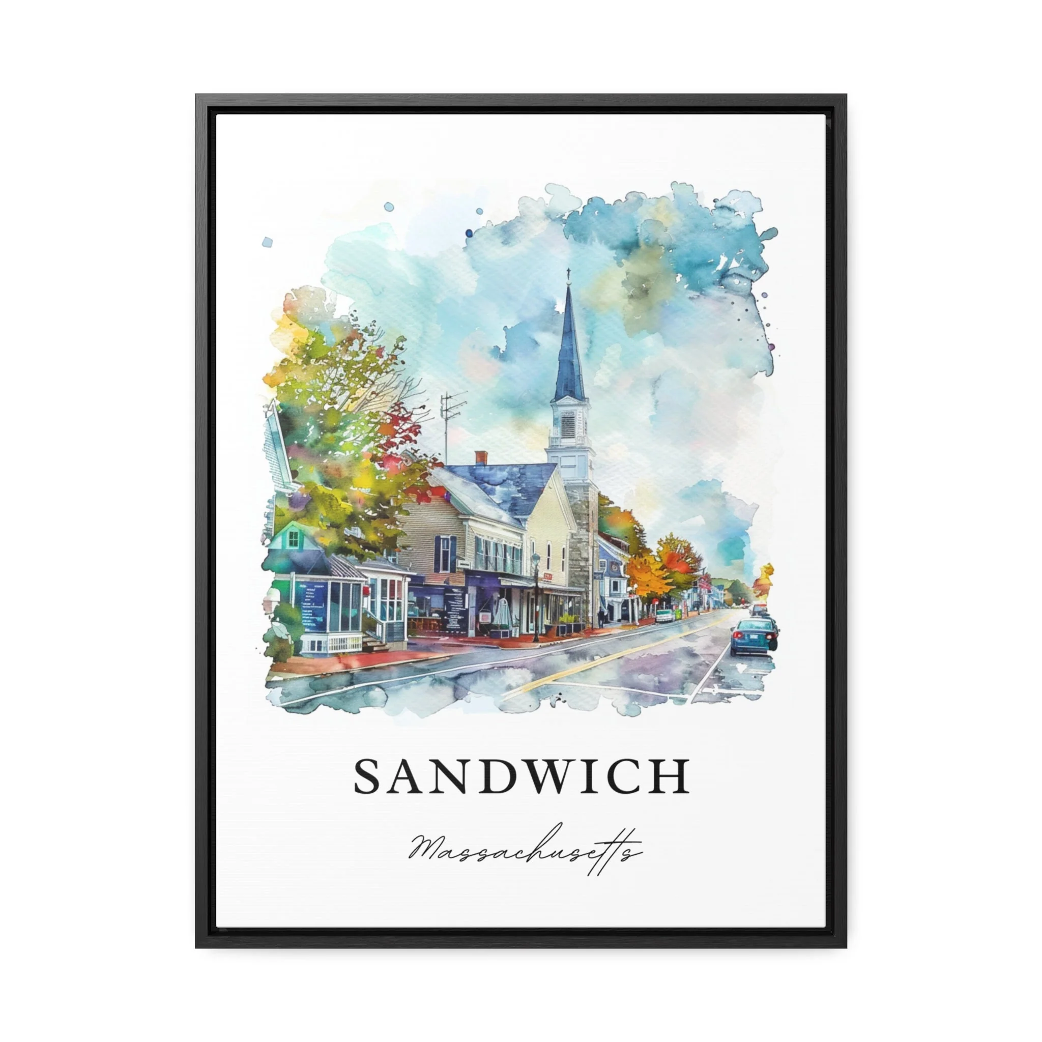 Sandwich, Massachusetts, Massachusetts – Watercolor Art Print - Image 5