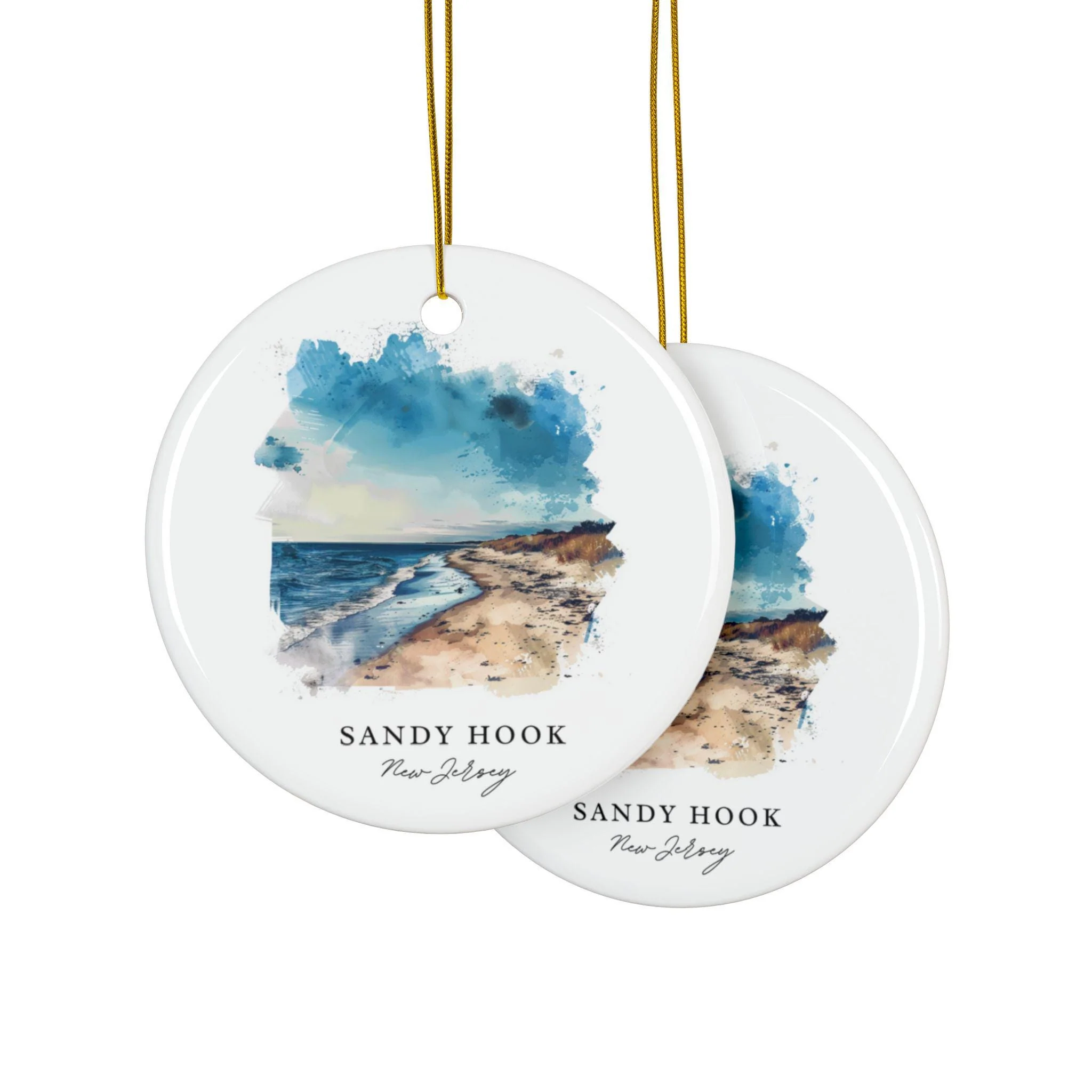 Sandy Hook NJ Ornament: Unique Sandy Hook Souvenir, Jersey Shore Xmas Decor, and Authentic Sandy Hook Gift - Image 2
