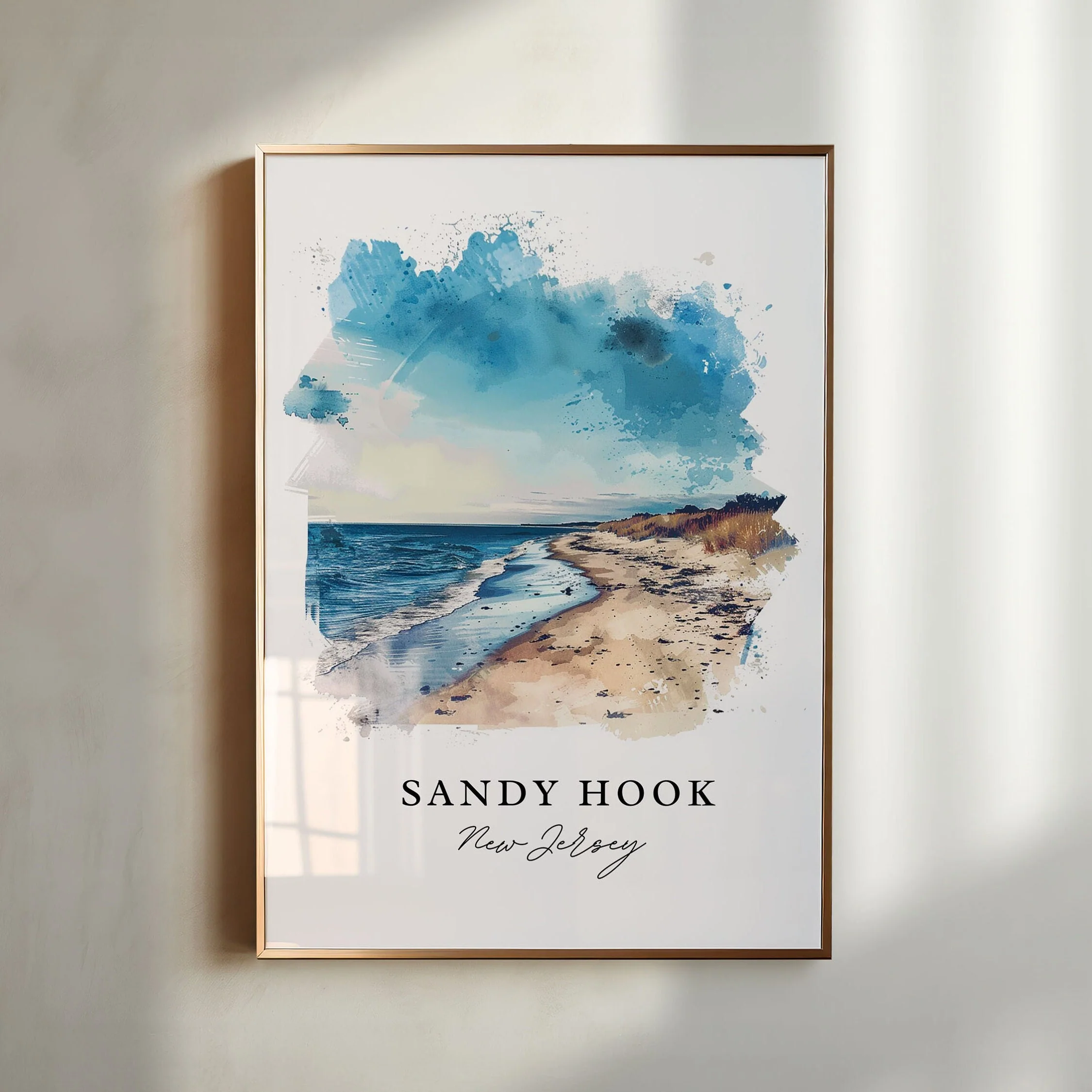 Sandy Hook, Connecticut – Watercolor Art Print