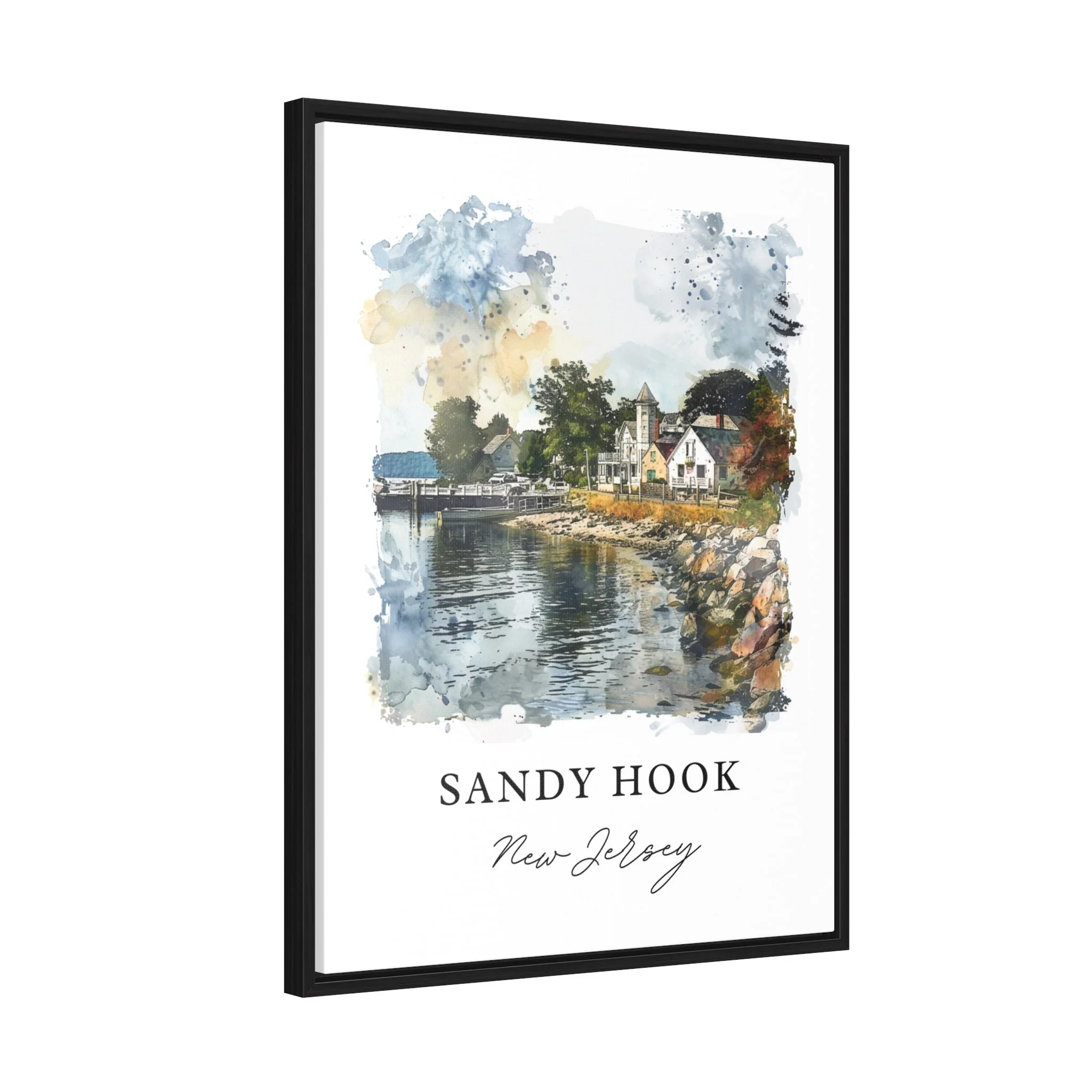 Sandy Hook, Connecticut – Watercolor Art Print - Image 3