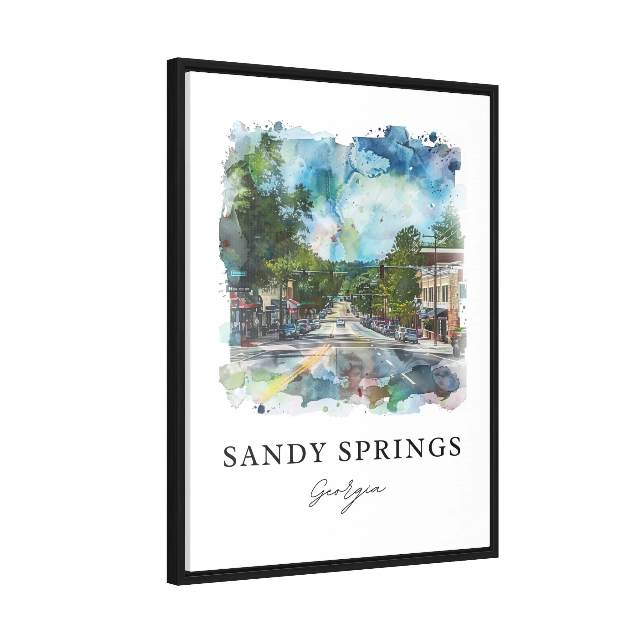 Sandy Springs, USA – Watercolor Art Print - Image 7