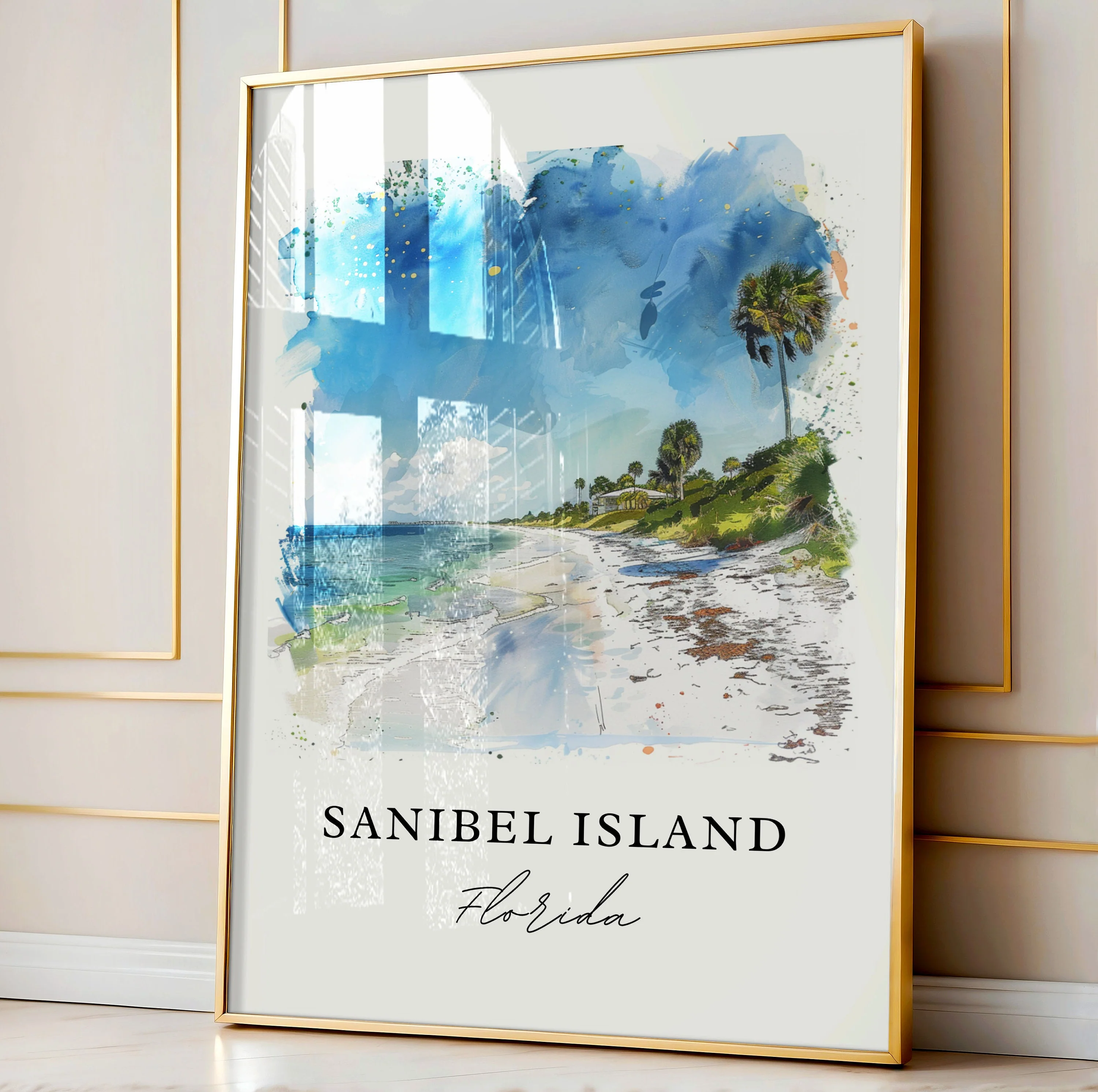 Sanibel Island, USA – Watercolor Art Print - Image 4