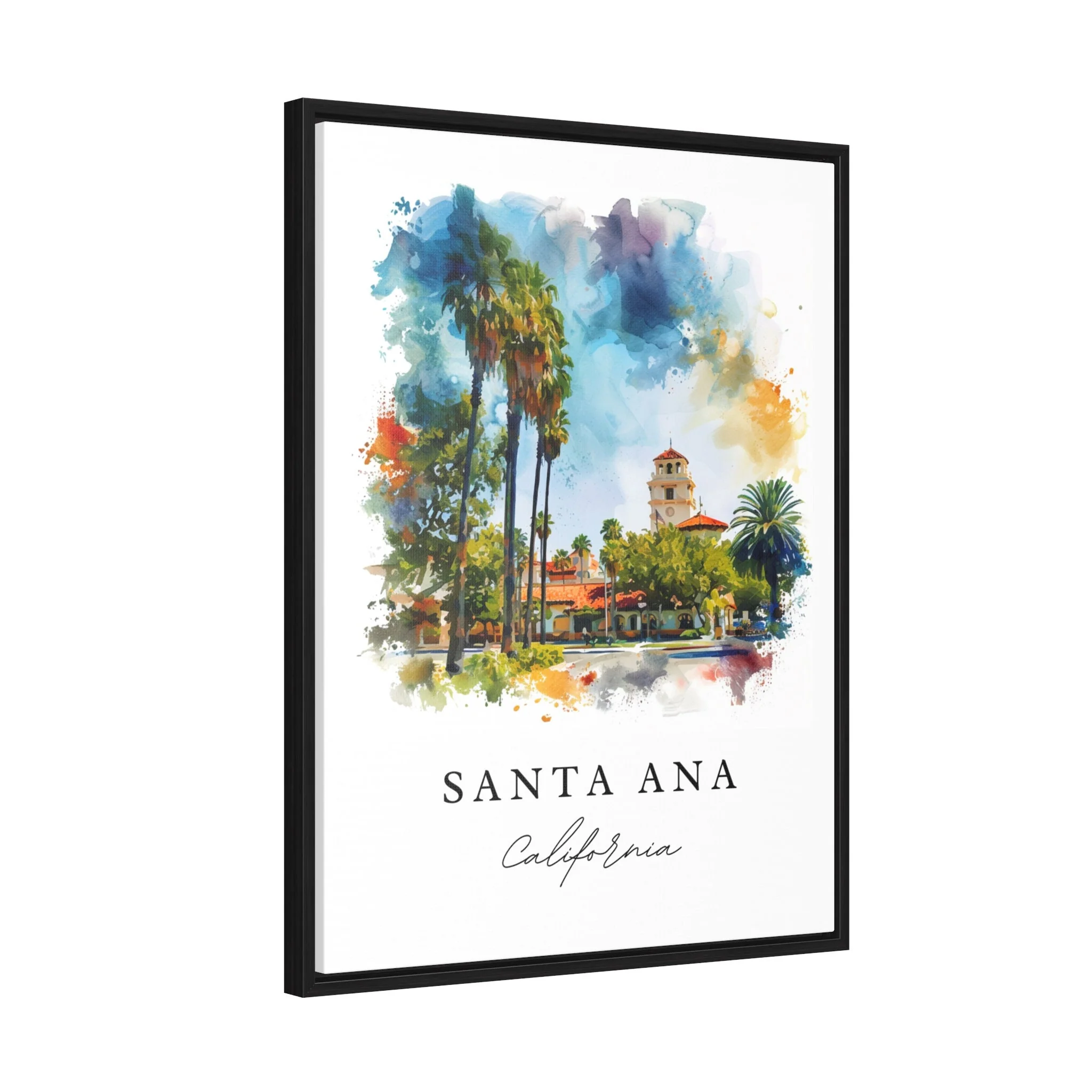 Santa Ana, California – Watercolor Art Print - Image 7