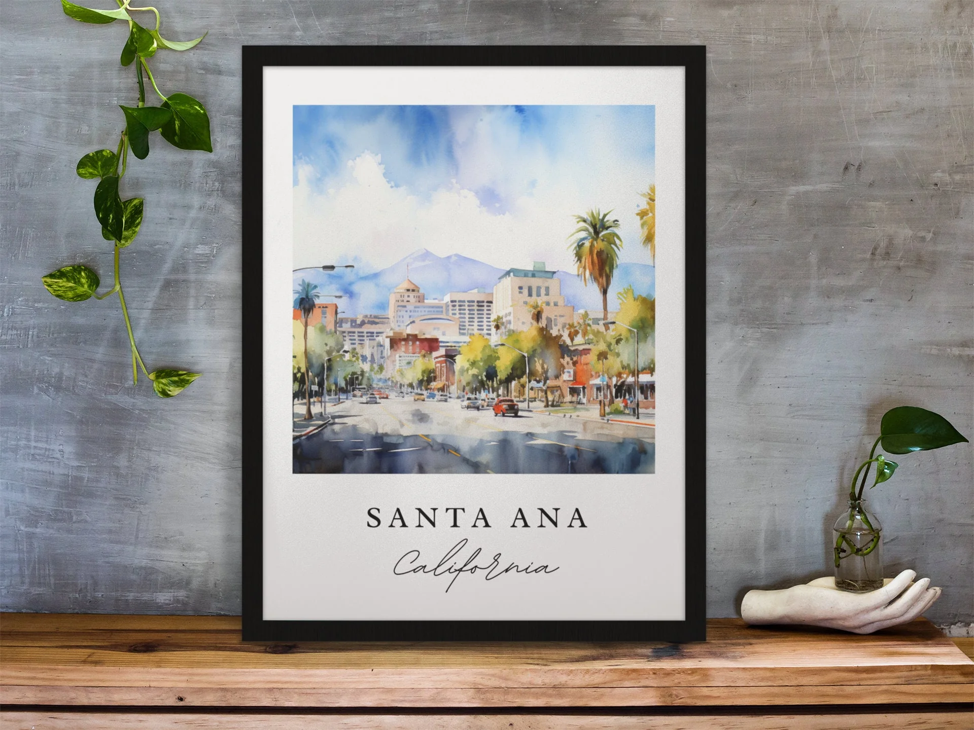 Santa Ana, USA – Watercolor Art Print