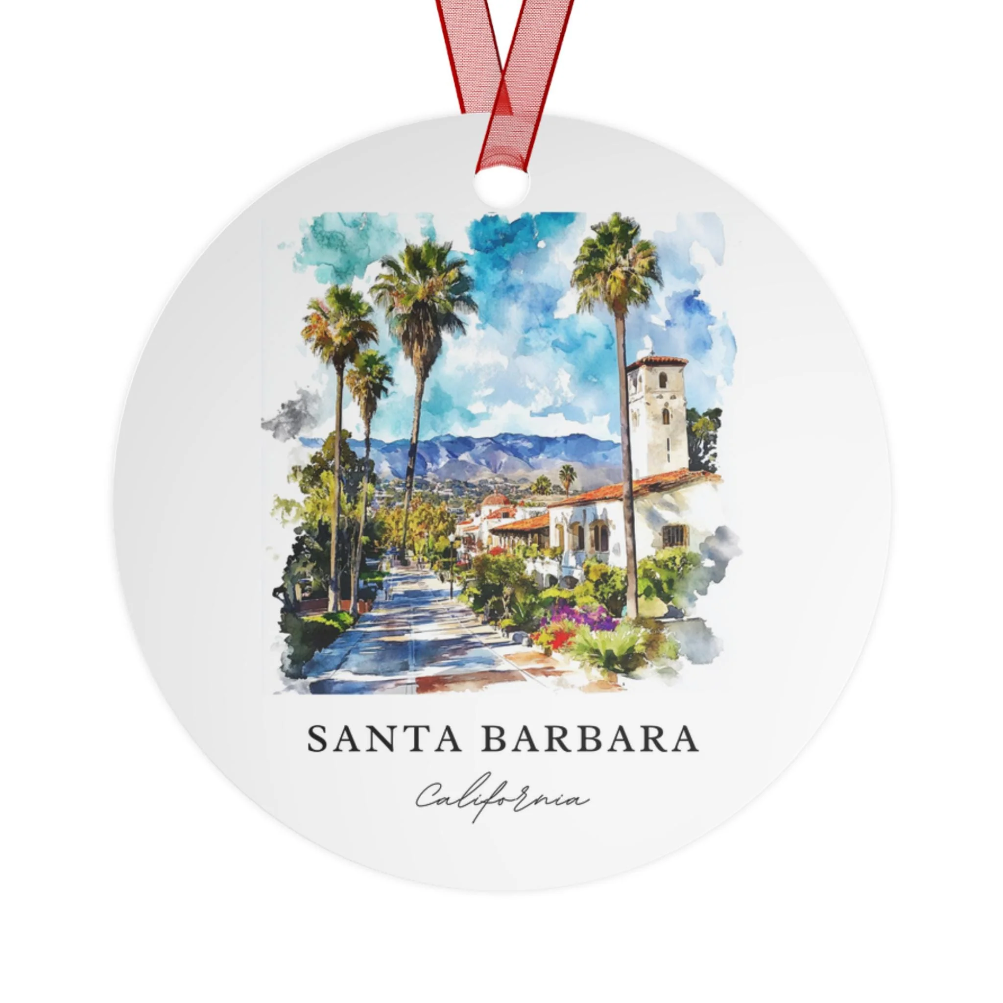 Santa Barbara CA Ornament: Unique UCSB Souvenir, Santa Barbara Xmas Decor, and Authentic Santa Barbara Gift - Image 2