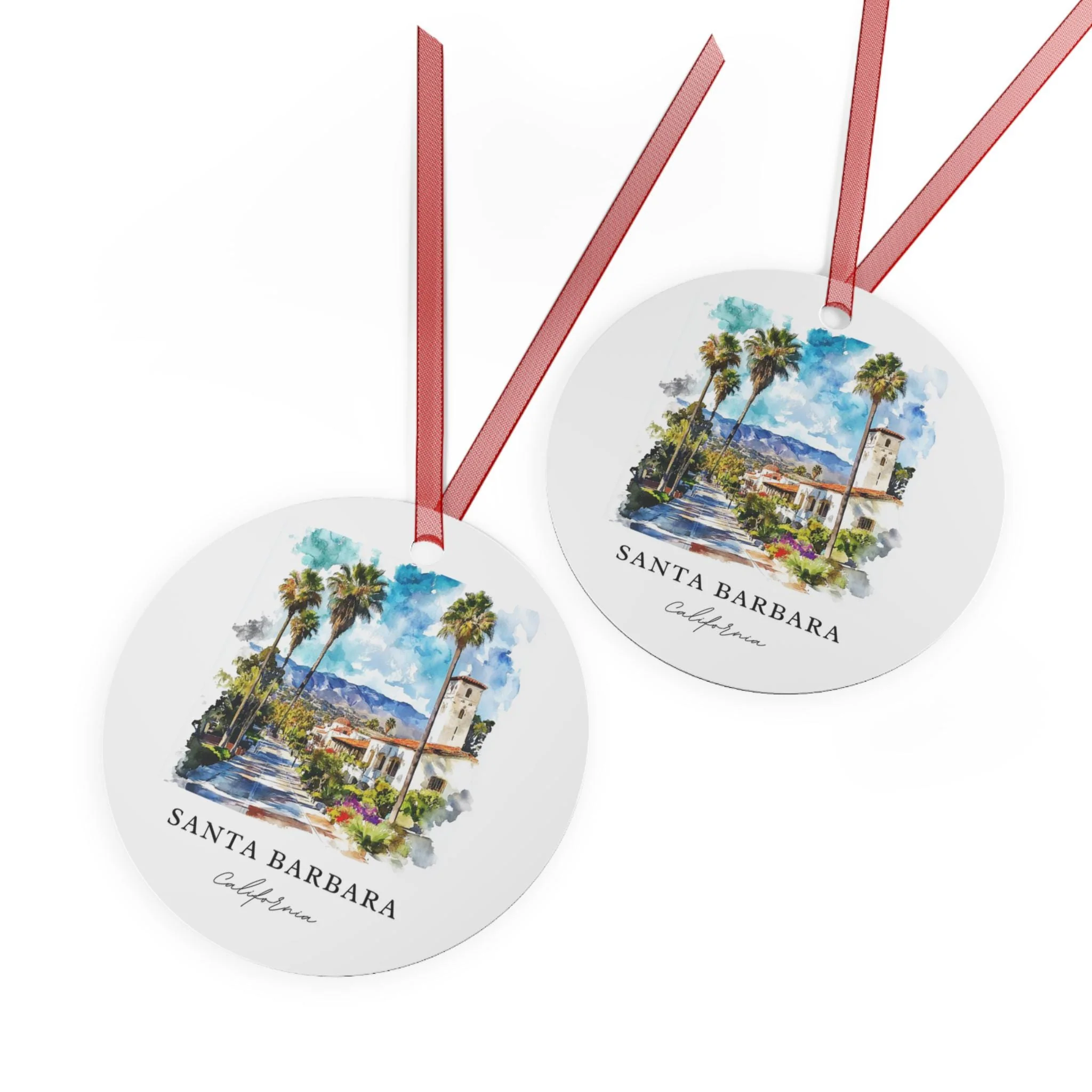 Santa Barbara CA Ornament: Unique UCSB Souvenir, Santa Barbara Xmas Decor, and Authentic Santa Barbara Gift - Image 3