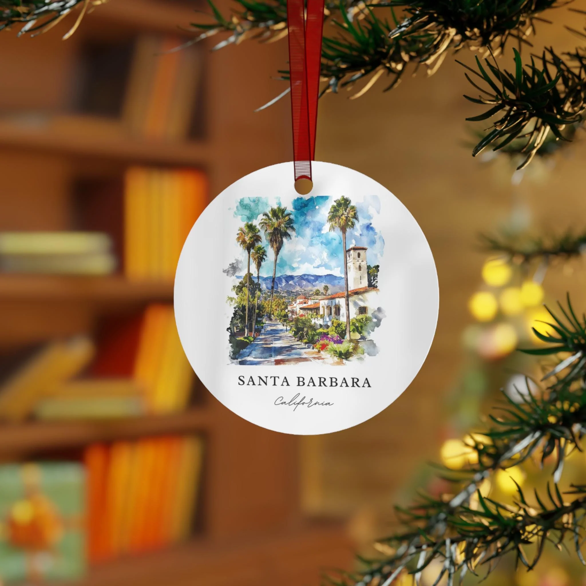 Santa Barbara CA Ornament: Unique UCSB Souvenir, Santa Barbara Xmas Decor, and Authentic Santa Barbara Gift - Image 4