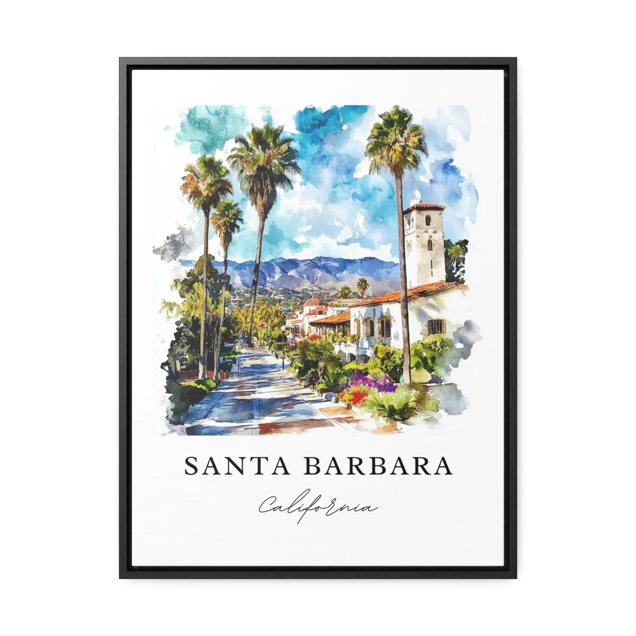 Santa Barbara, USA – Watercolor Art Print - Image 5