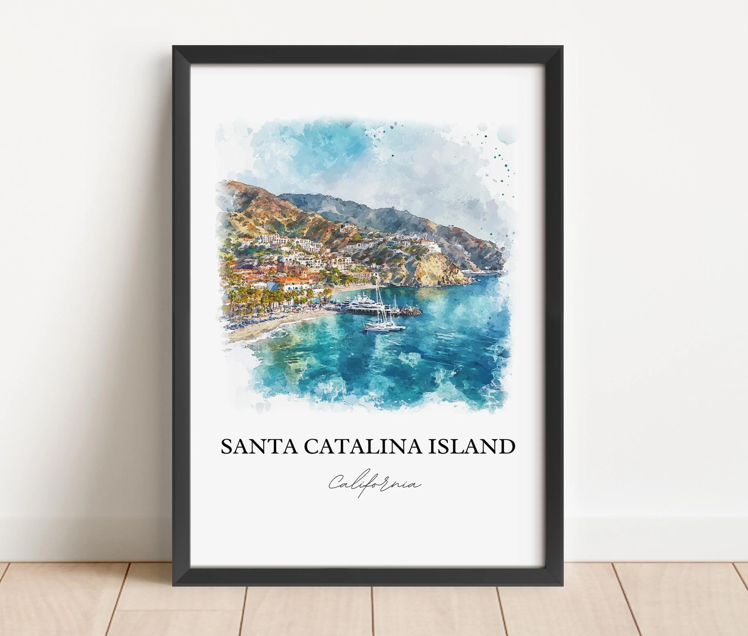 Santa Catalina, USA – Watercolor Art Print - Image 3