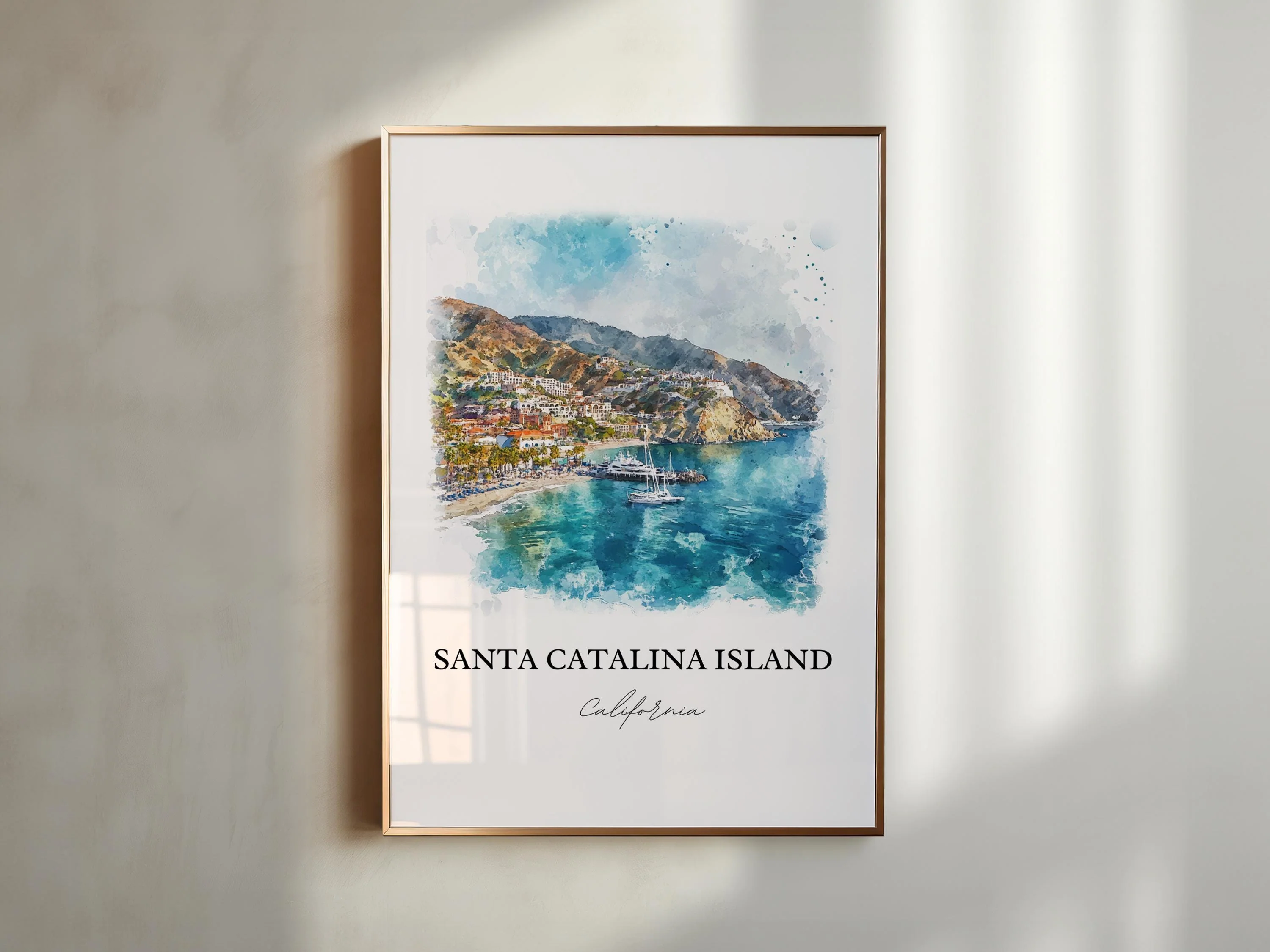 Santa Catalina, USA – Watercolor Art Print - Image 4