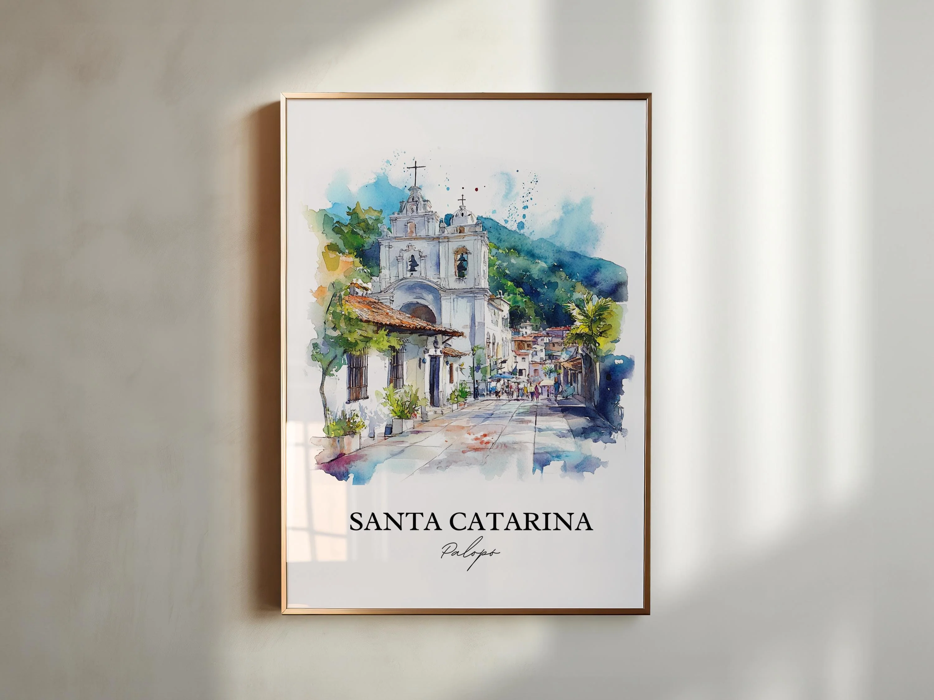 Santa Catarina Palopó, Guatemala – Watercolor Art Print - Image 3