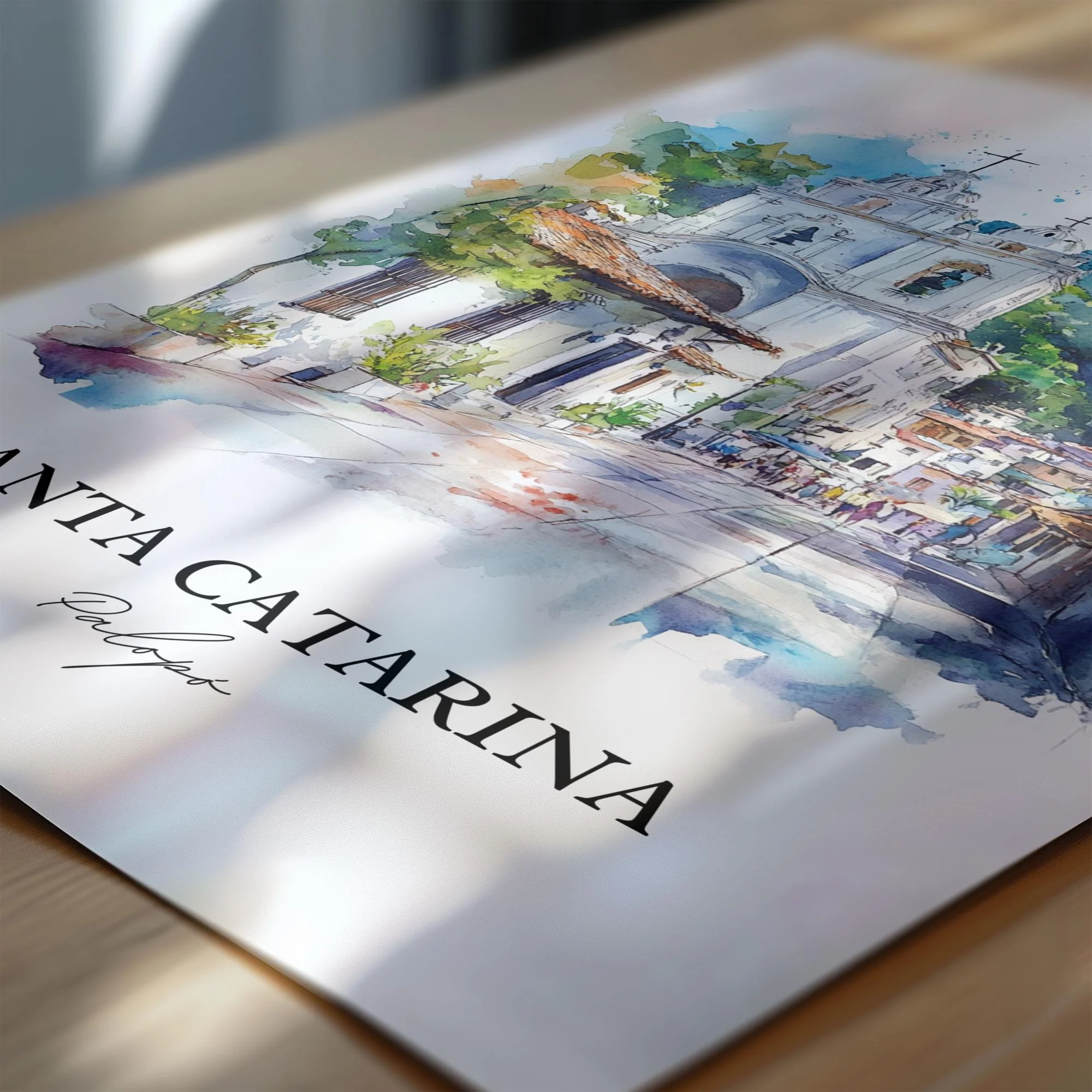Santa Catarina Palopó, Guatemala – Watercolor Art Print - Image 5
