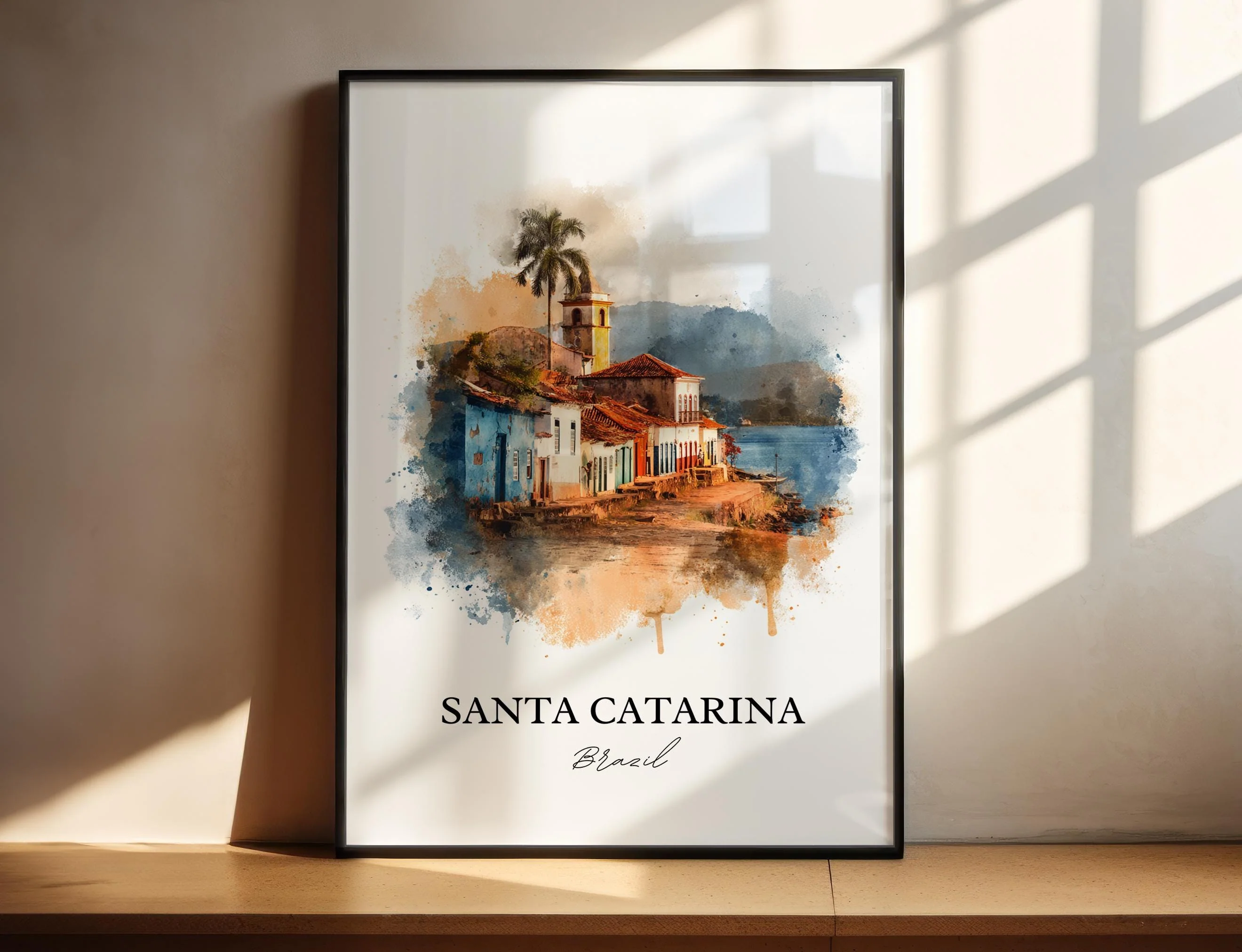 Santa Catarina, Brazil – Watercolor Art Print