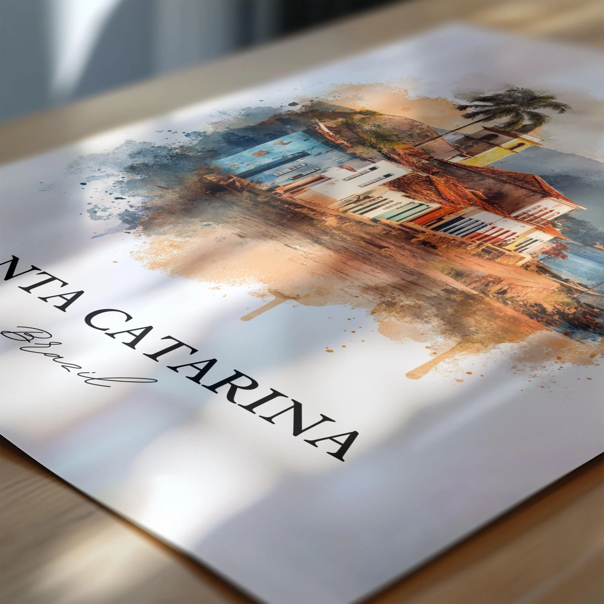 Santa Catarina, Brazil – Watercolor Art Print - Image 2