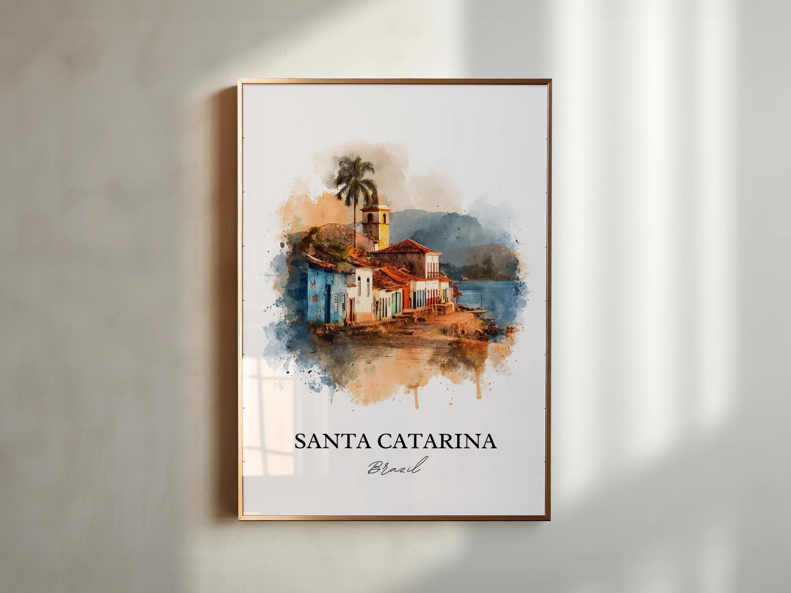 Santa Catarina, Brazil – Watercolor Art Print - Image 3