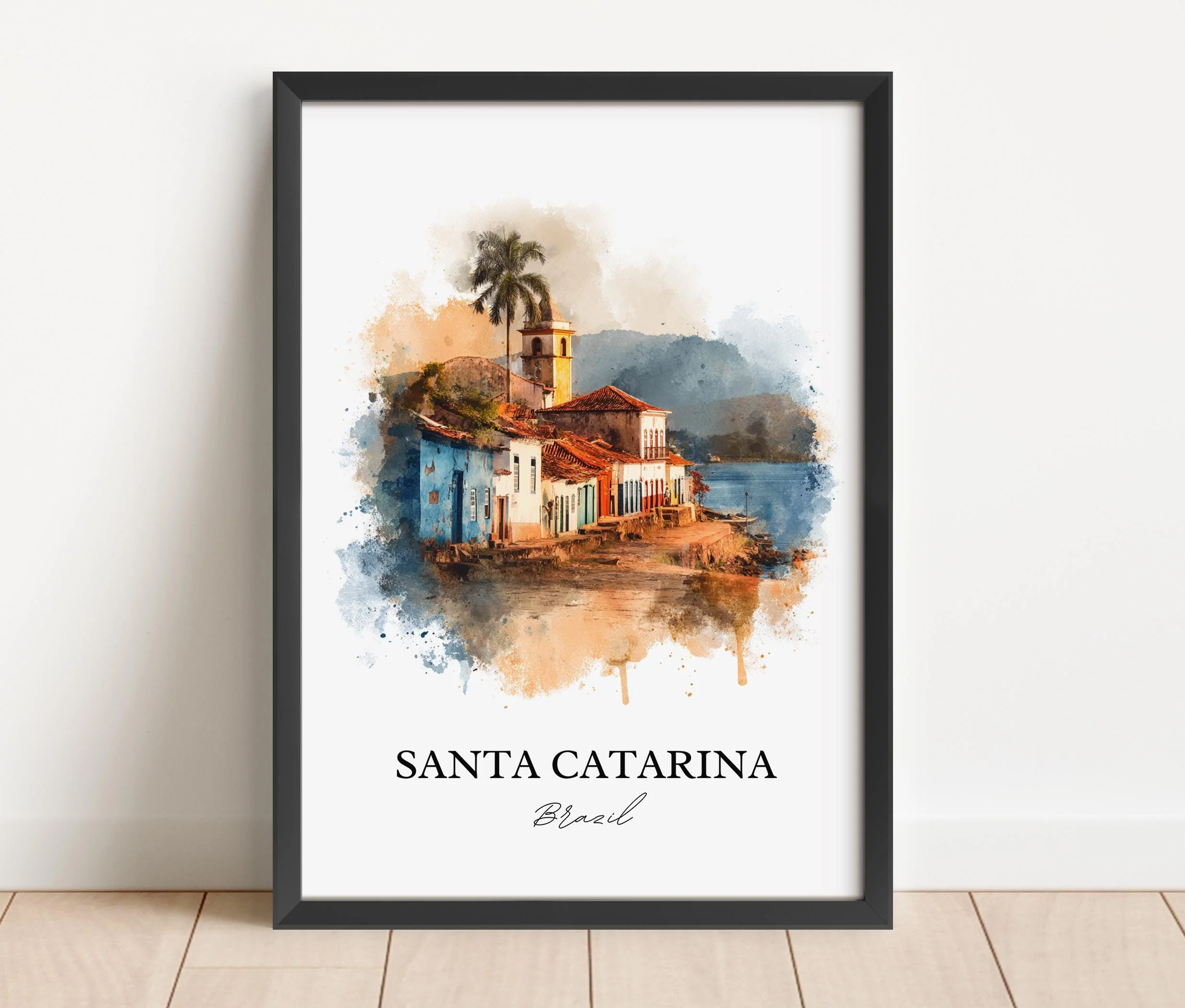 Santa Catarina, Brazil – Watercolor Art Print - Image 4