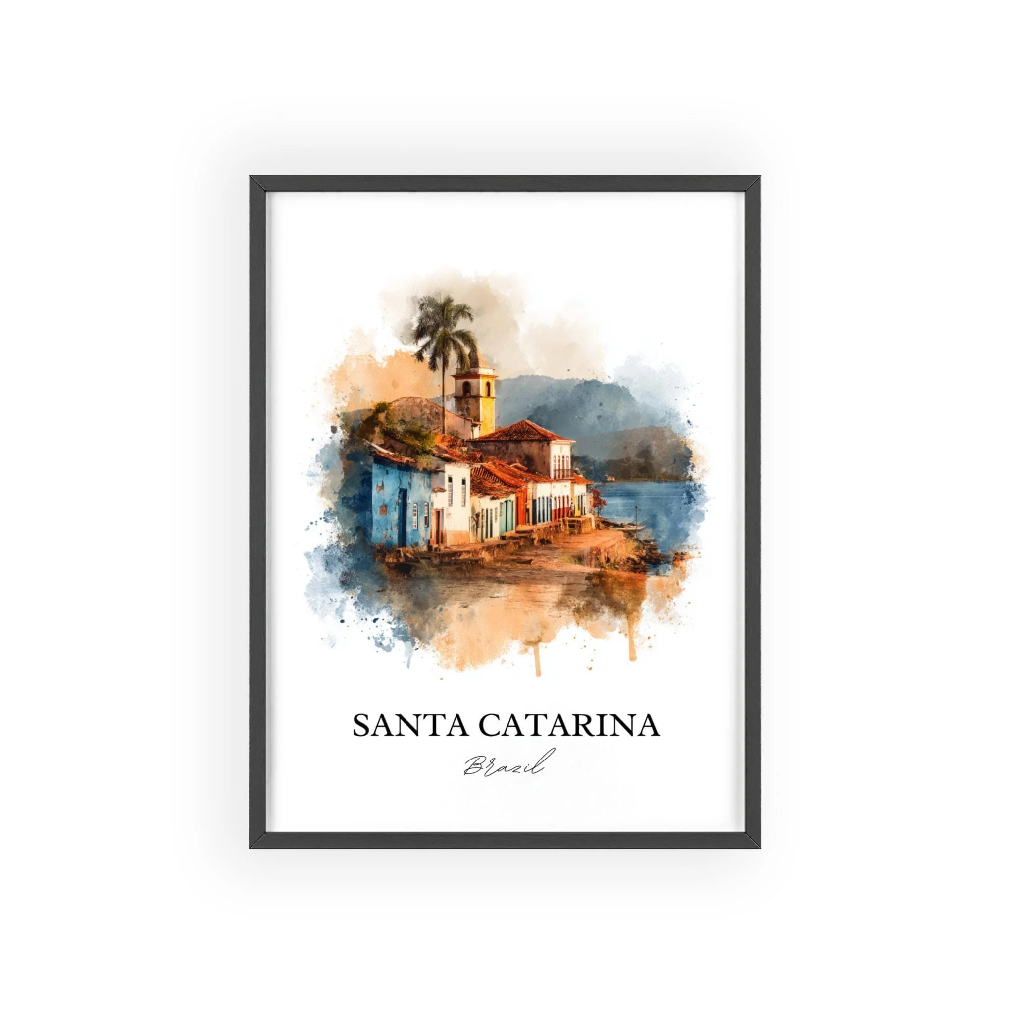 Santa Catarina, Brazil – Watercolor Art Print - Image 7