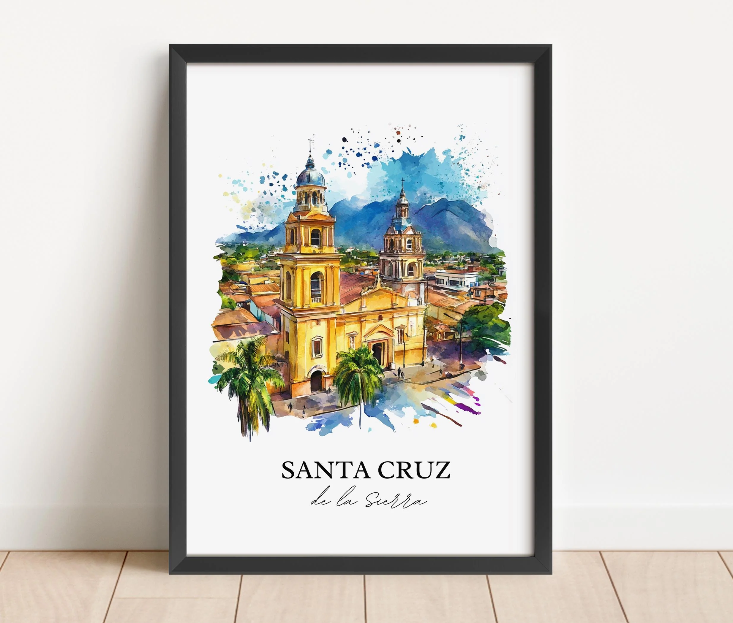 Santa Cruz de la Sierra, Bolivia – Watercolor Art Print - Image 5