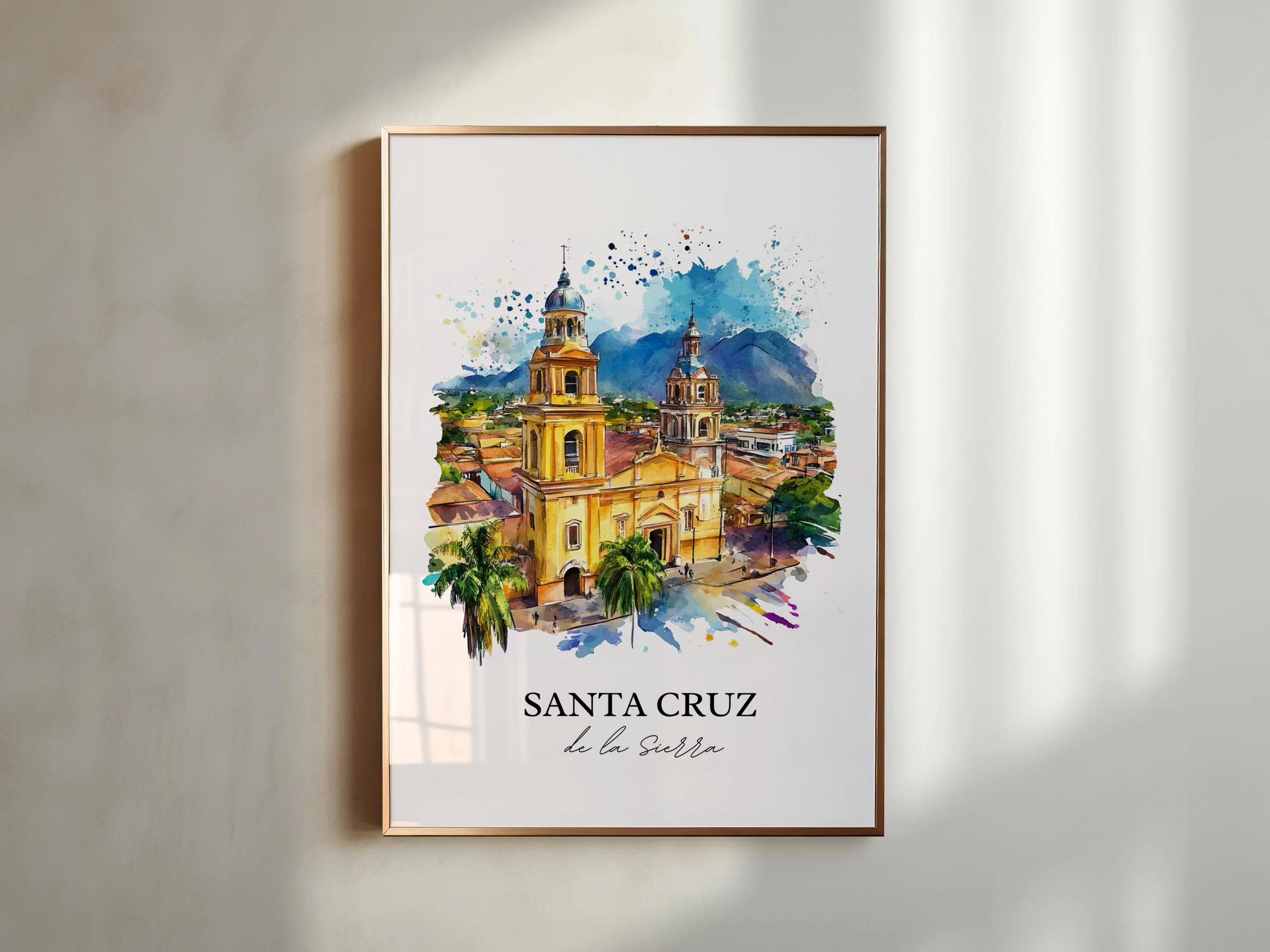 Santa Cruz de la Sierra, Bolivia – Watercolor Art Print - Image 6